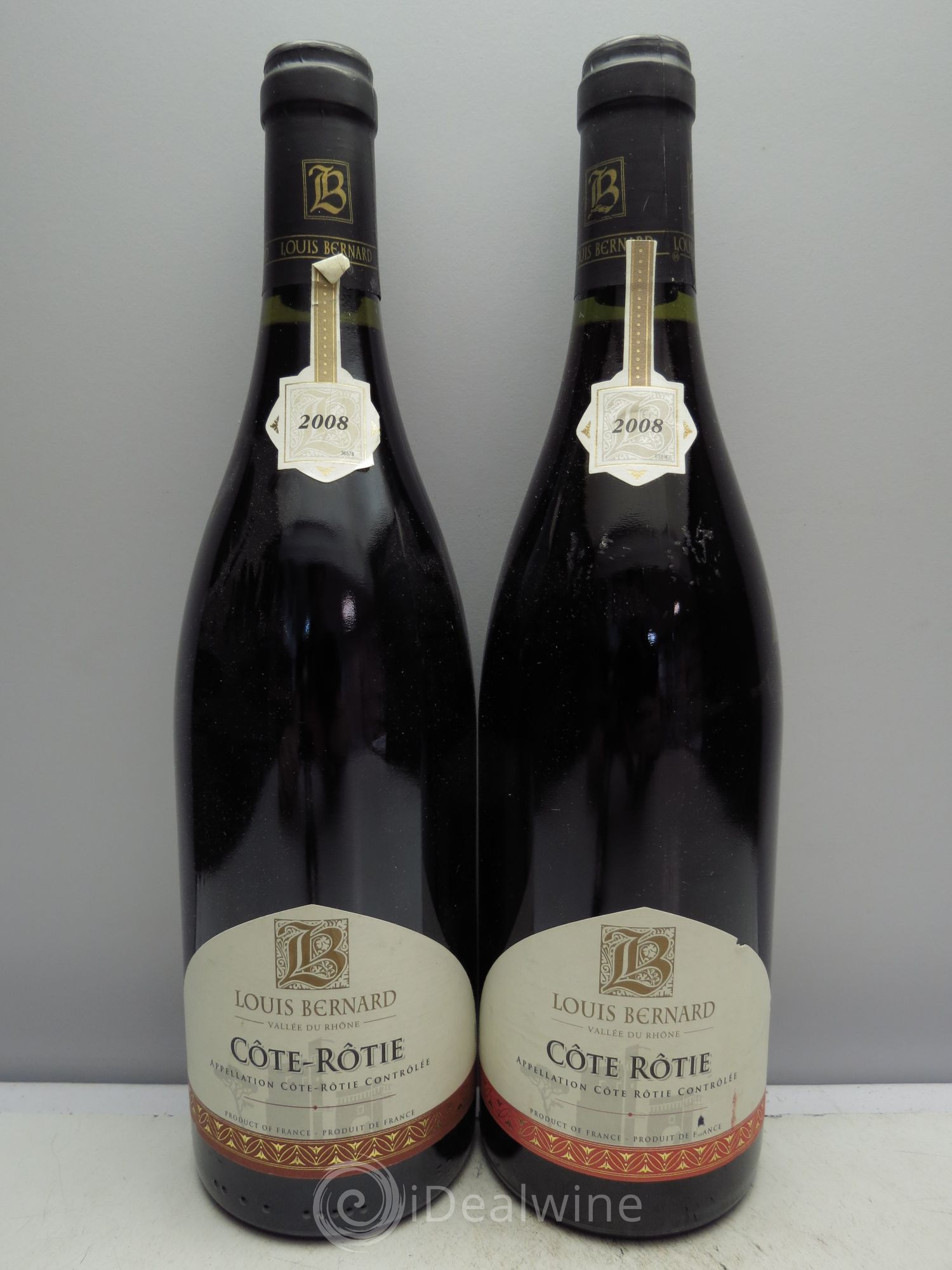 Côte-Rôtie Louis Bernard (sans prix de reserve/no reserve) 2008 - Posten von 2 Flaschen - 0