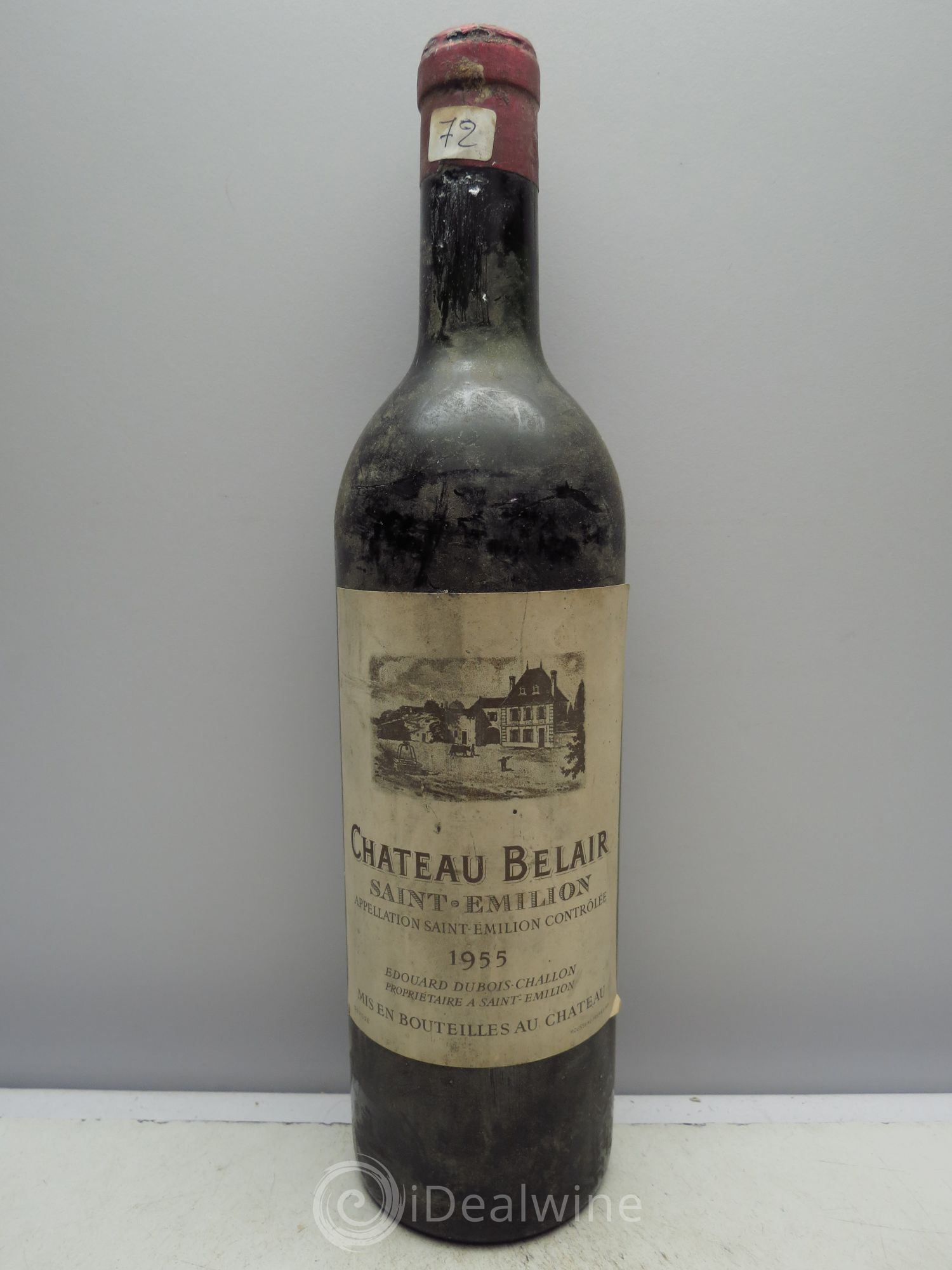 Château Belair (Belair-Monange) 1er Grand Cru Classé B (sans prix de reserve/no reserve) 1955 - Lotto di 1 bottiglia - 0