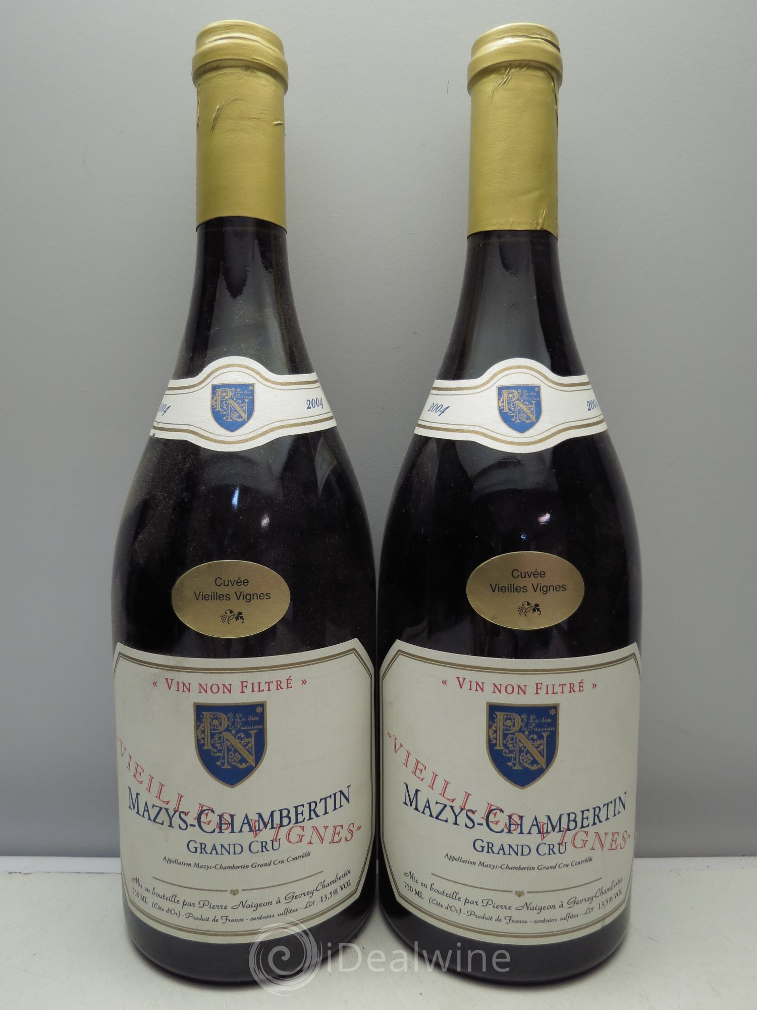 Mazis-Chambertin Grand Cru Cuvée Vieilles Vignes Pierre Naigeon (sans prix de réserve / no reserve) 2004 - Posten von 2 Flaschen - 0