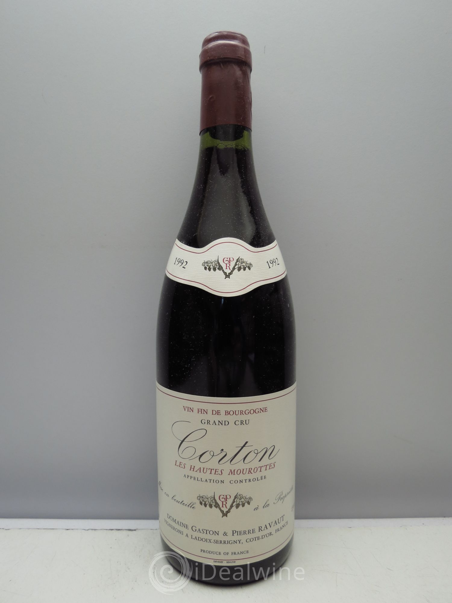 Corton Grand Cru les Hautes Mourottes Domaine Ravaut(sans prix de réserve / no reserve) 1992 - Posten von 1 Flasche - 0