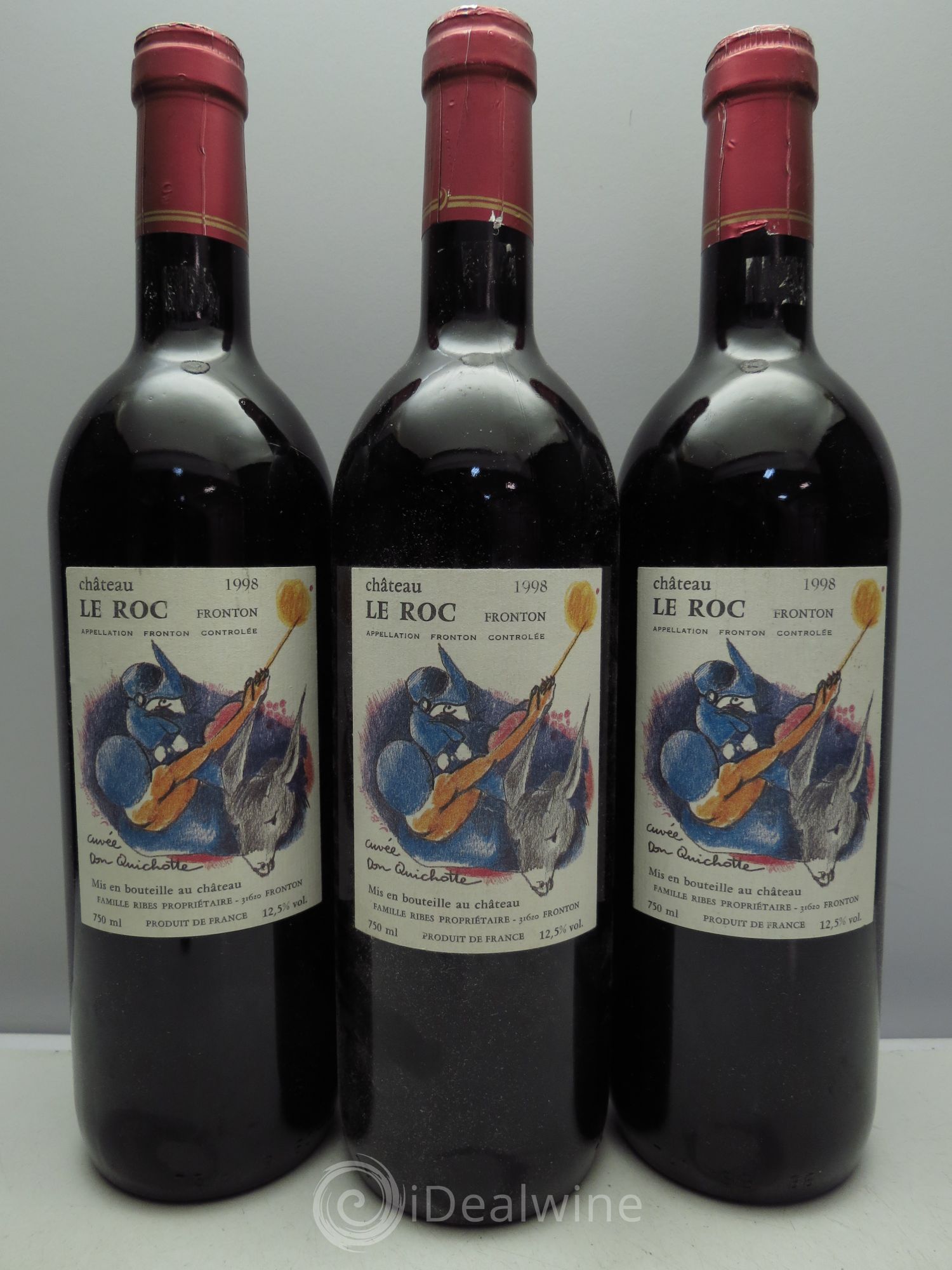 Divers Fronton Domaine le Roc Cuvée Don Quichotte(sans prix de reserve/no reserve) 1998 - Posten von 3 Flaschen - 0