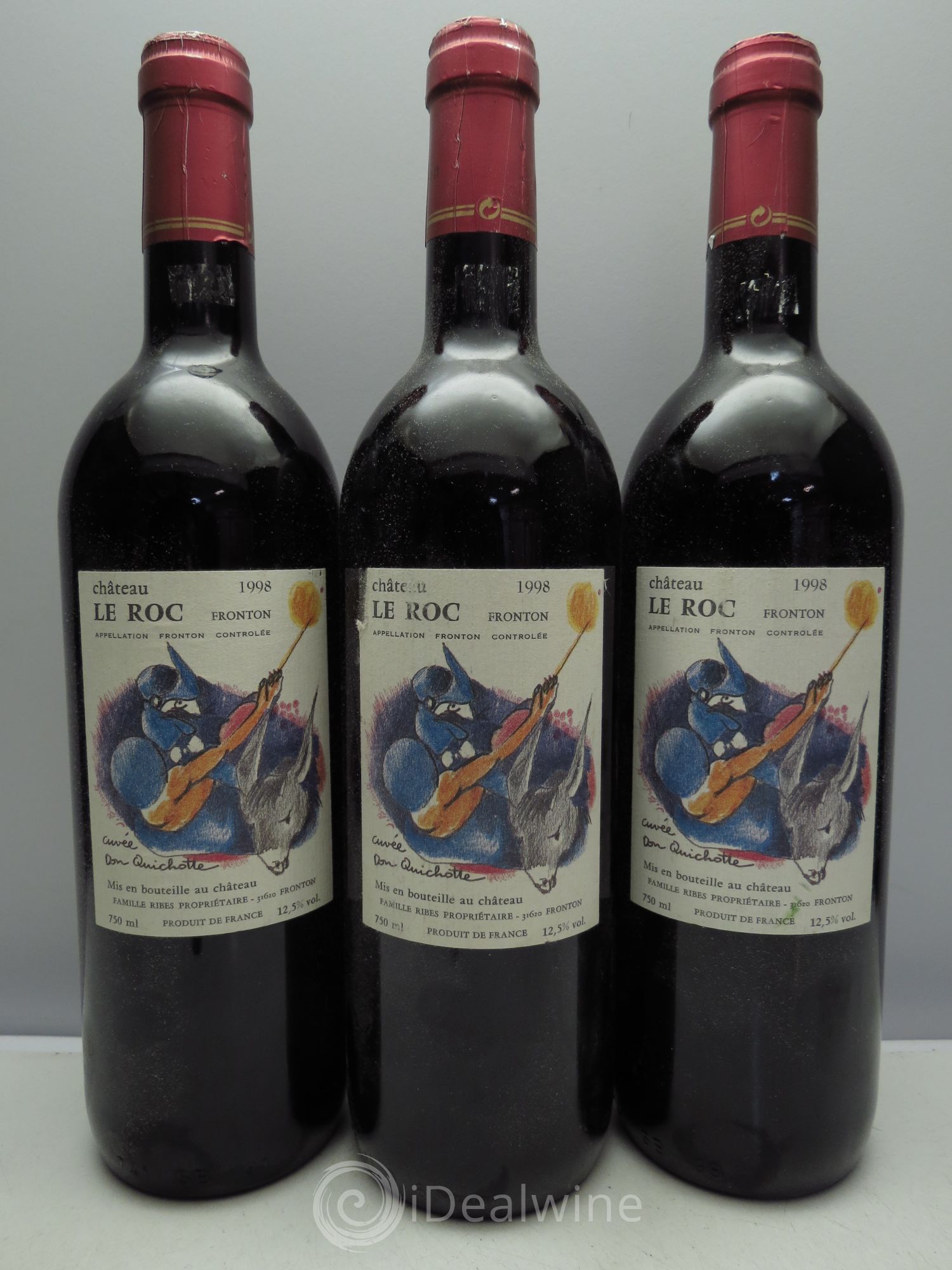 Divers Fronton Domaine le Roc Cuvée Don Quichotte(sans prix de réserve / no reserve) 1998 - Posten von 3 Flaschen - 0