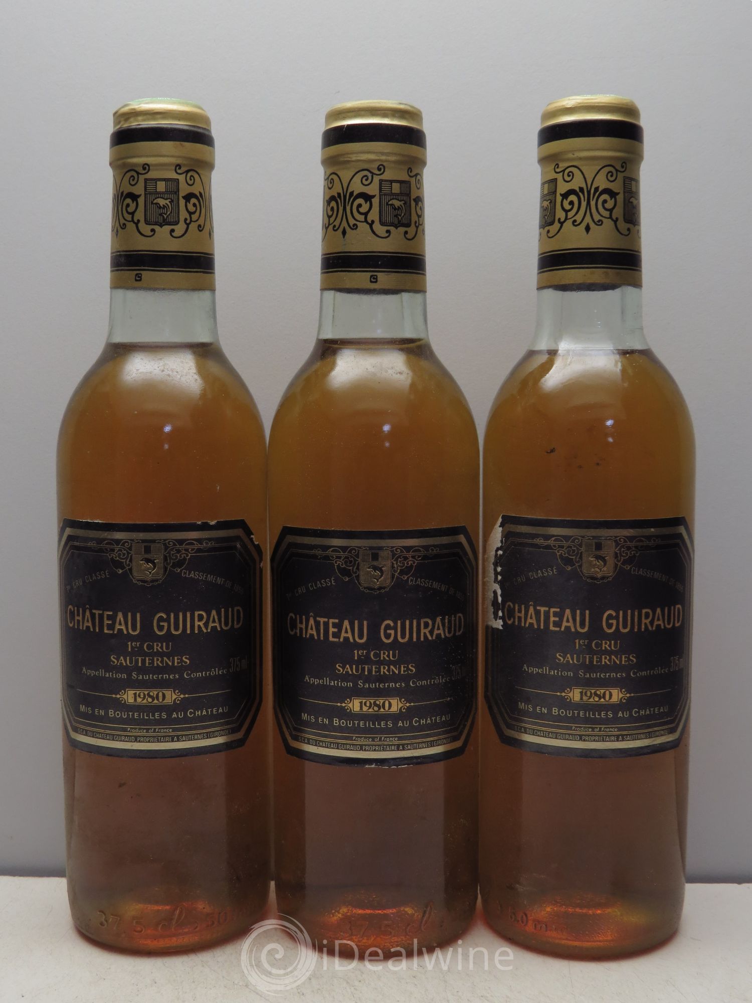 Château Guiraud 1er Grand Cru Classé (sans prix de réserve / no reserve) 1980 - Posten von 3 Demi-Flaschen - 0