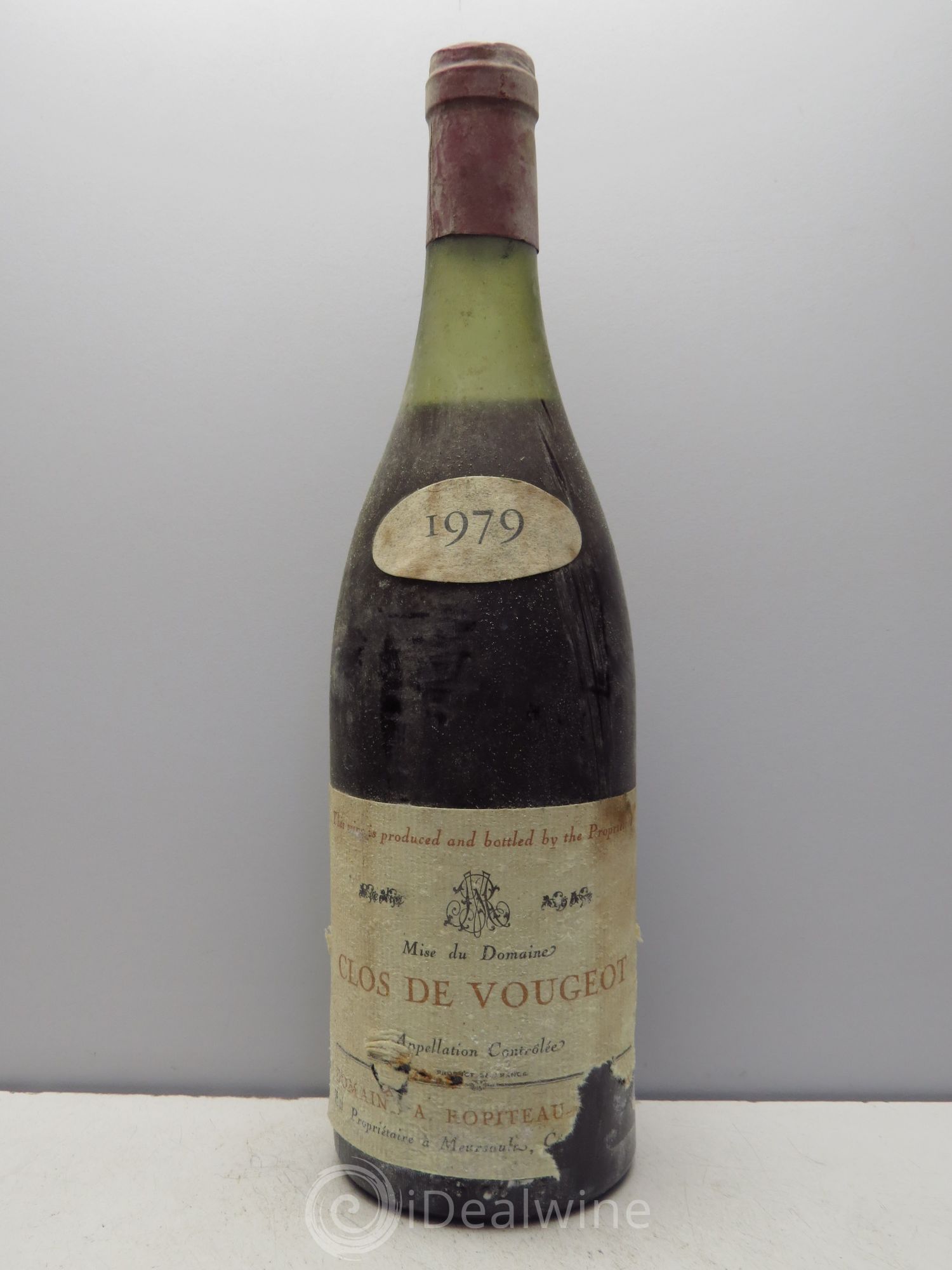 Clos de Vougeot Grand Cru Ropiteau Mignon (sans prix de réserve - no reserve) 1979 - Posten von 1 Flasche - 0