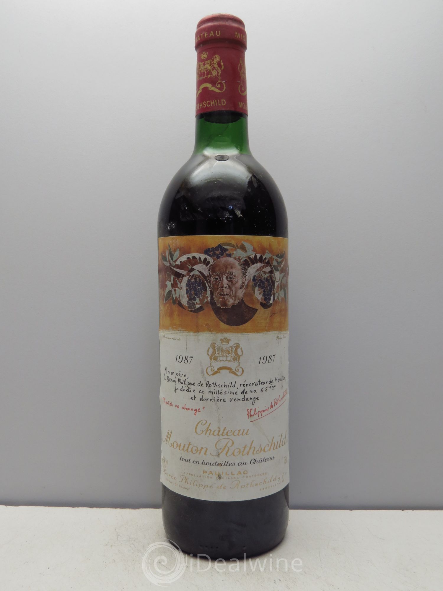 Château Mouton Rothschild 1er Grand Cru Classé 1987 - Lot de 1 bouteille - 0