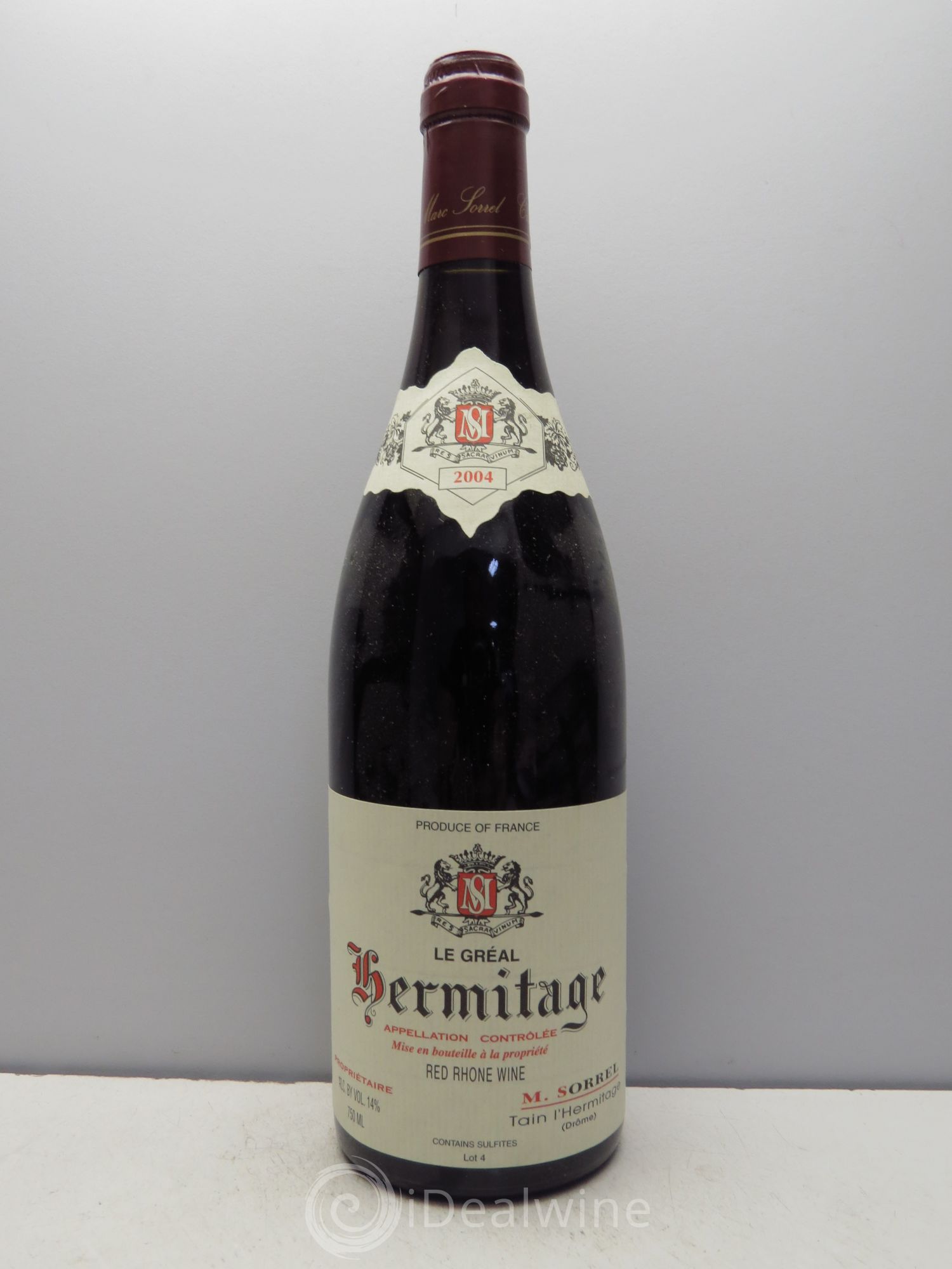 Hermitage Le Gréal Marc Sorrel (sans prix de réserve / no reserve) 2004 - Posten von 1 Flasche - 0