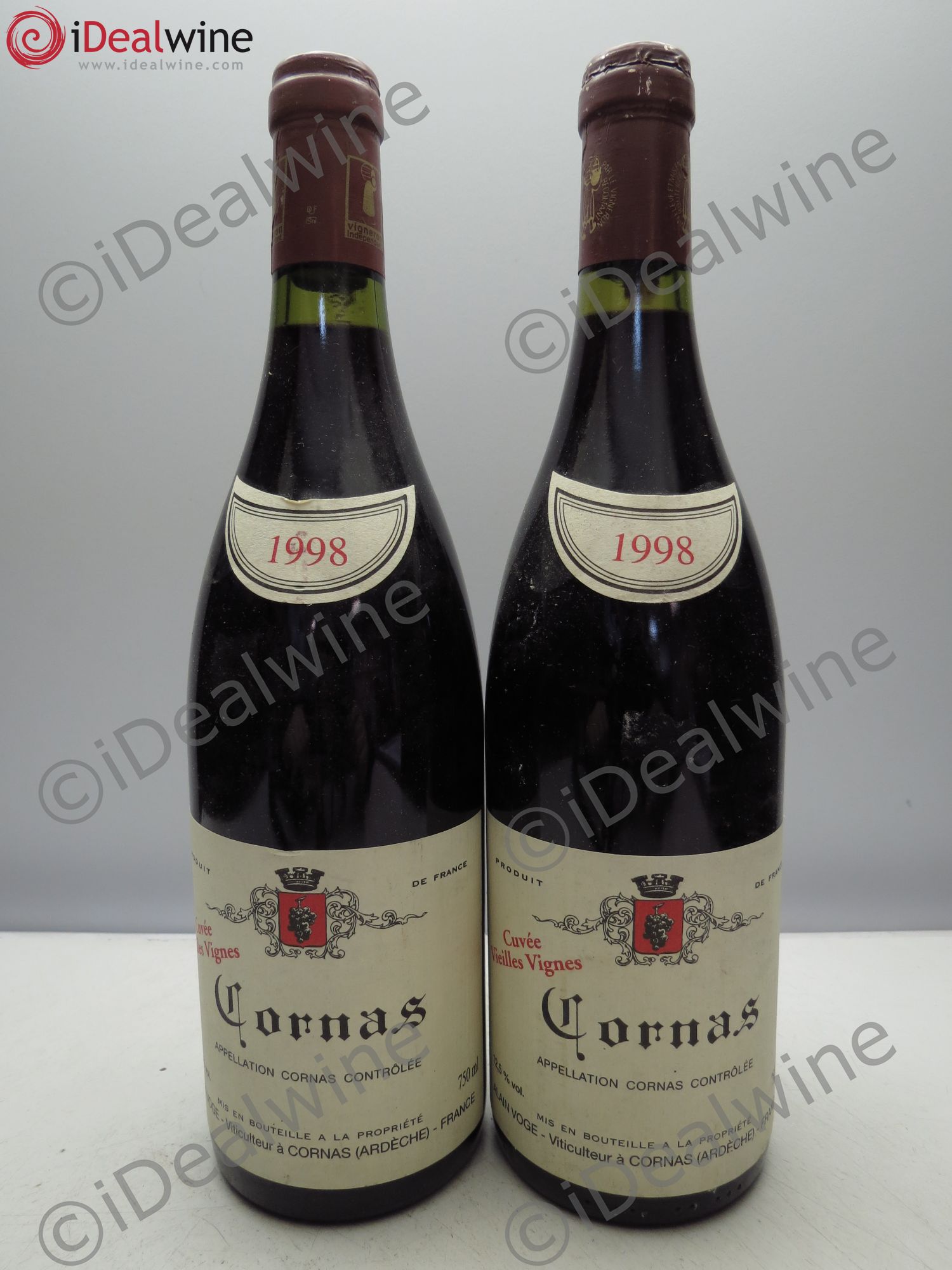 Cornas Les Vieilles Vignes Alain Voge (Domaine) 1998 - Lot de 2 bouteilles - 0