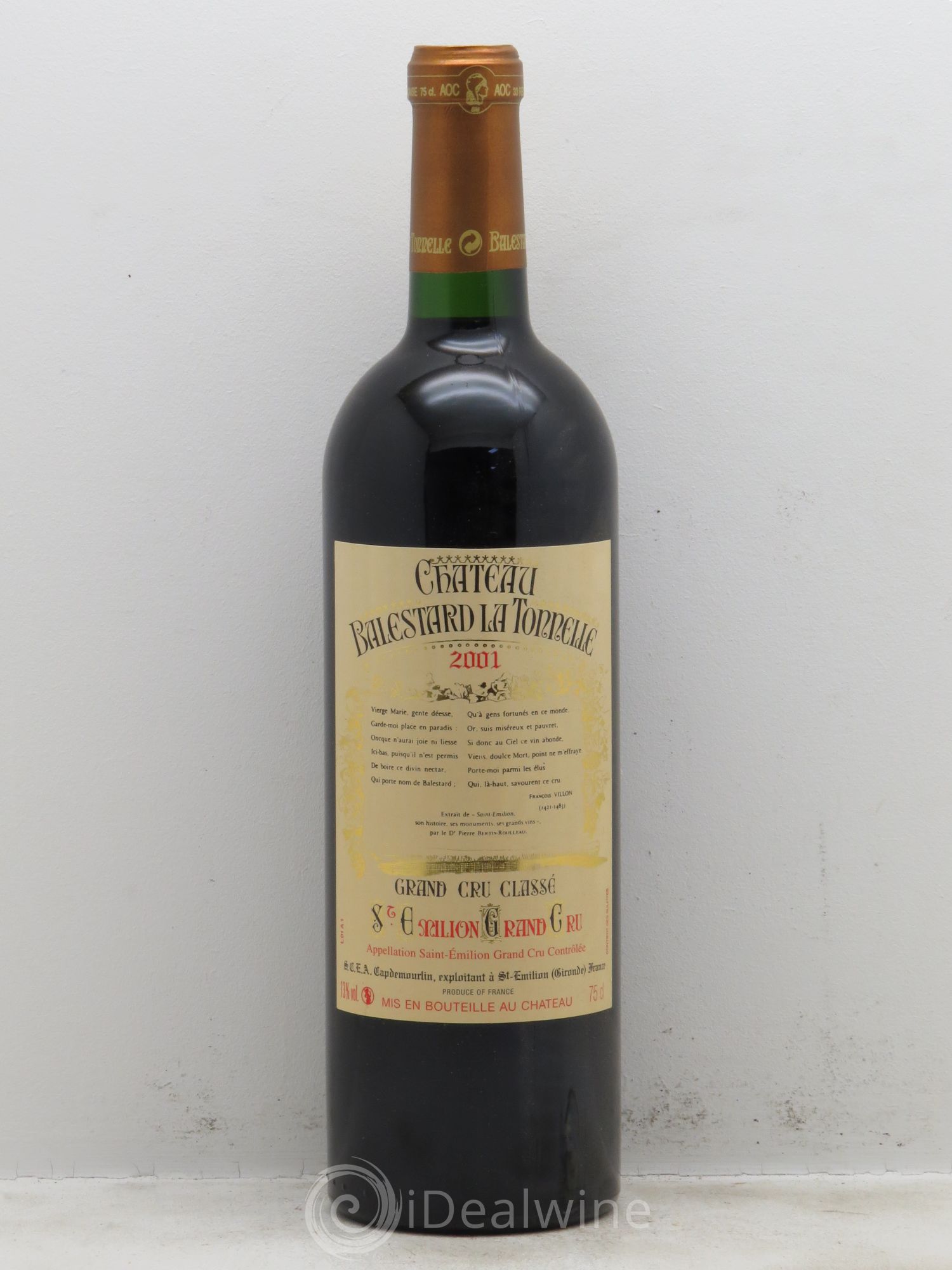 Château Balestard la Tonnelle Grand Cru Classé null 2001 - Lot of 6 bottles - 0
