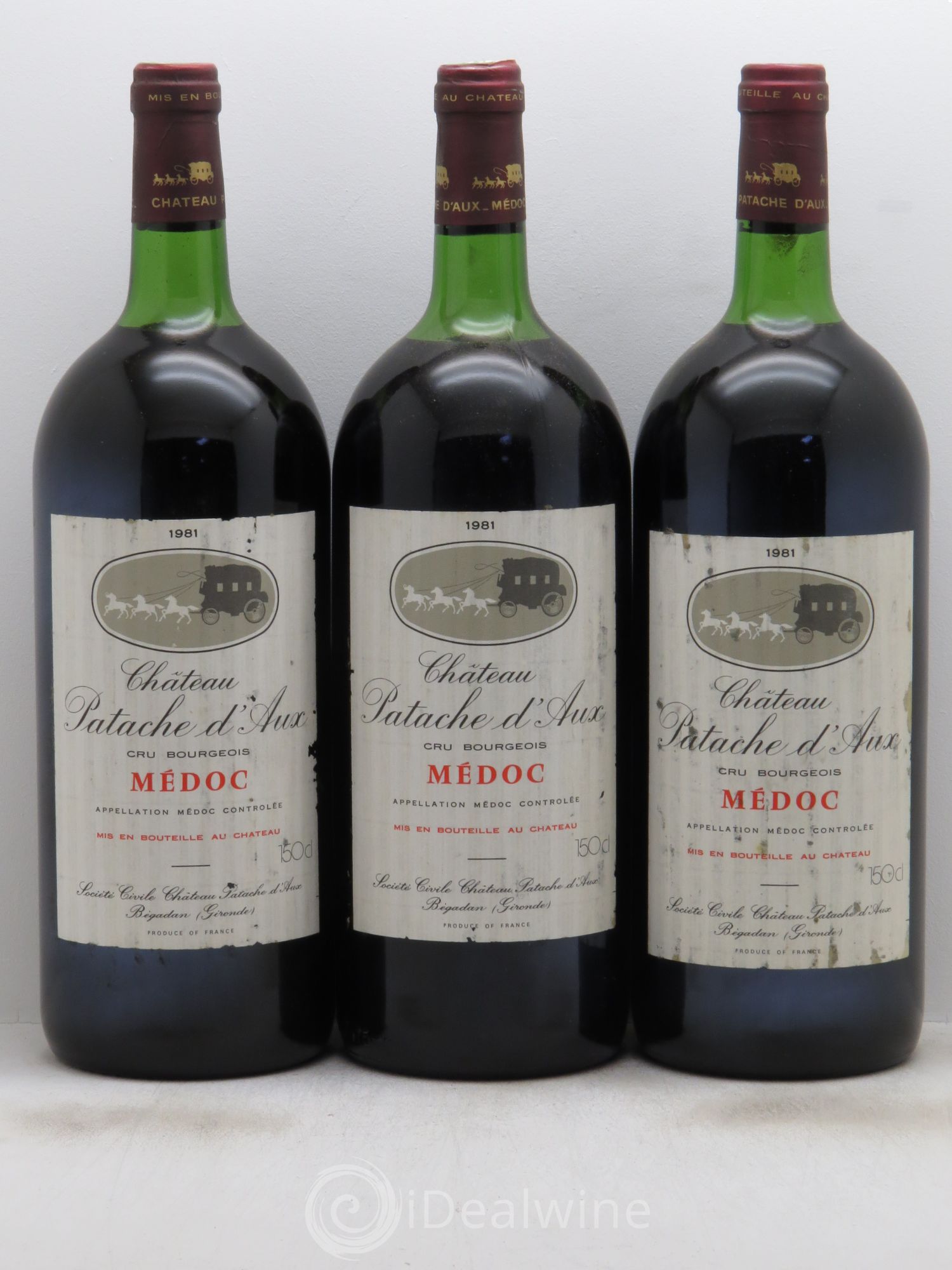 Château Patache d'Aux Cru Bourgeois (sans prix de réserve - no reserve) 1981 - Posten von 3 Magnum - 0