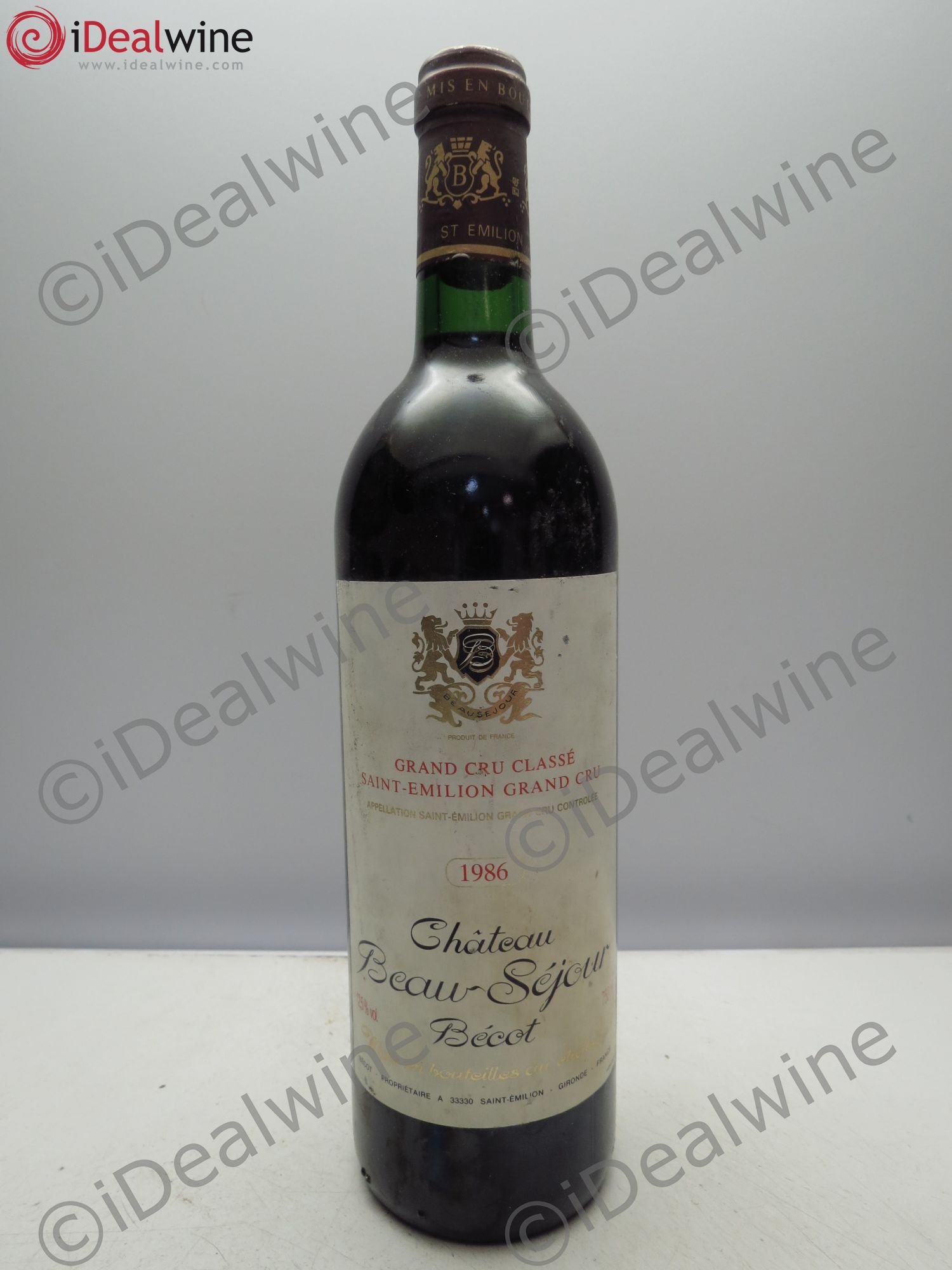 Château Beau-Séjour Bécot 1er Grand Cru Classé B 1986 - Lot de 1 bouteille - 0