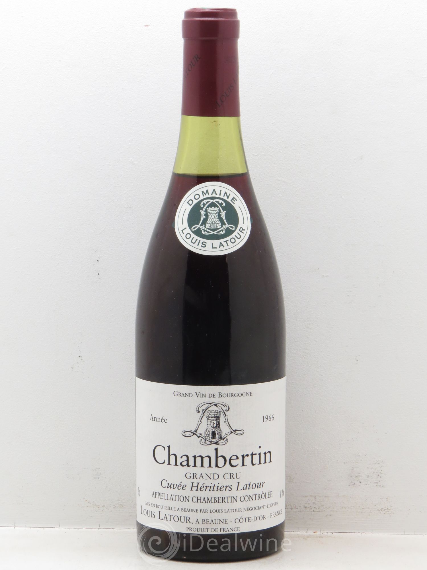 Chambertin Grand Cru Cuvée Héritiers Latour Louis Latour 1966 - Lot de 1 bouteille - 0