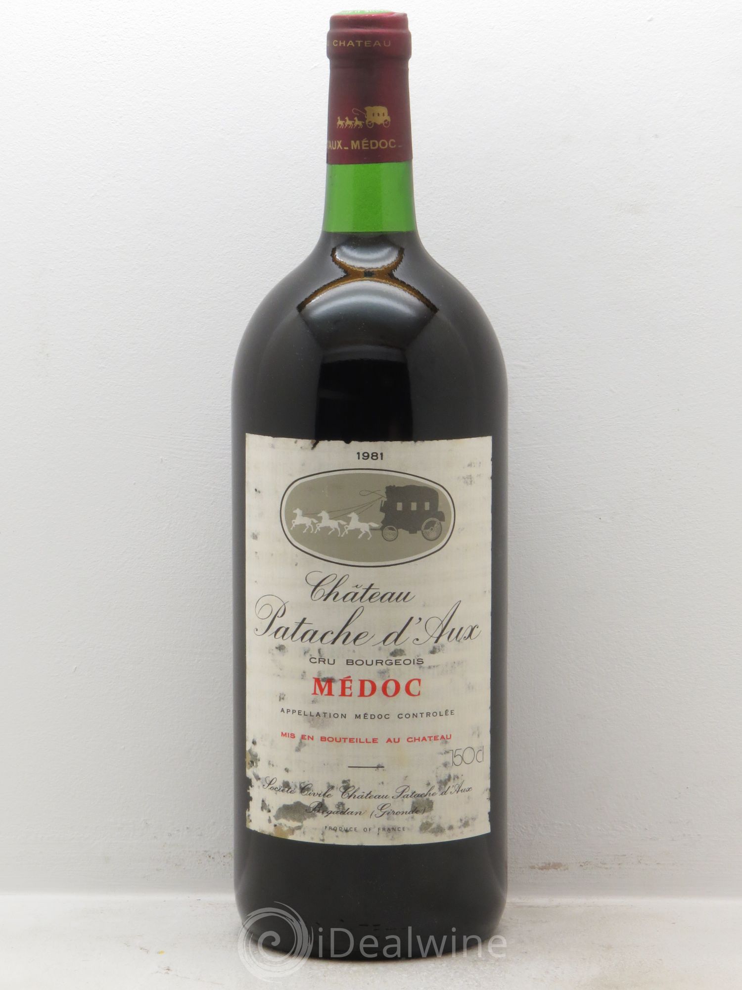 Château Patache d'Aux Cru Bourgeois 1981 - Lot de 1 magnum - 0