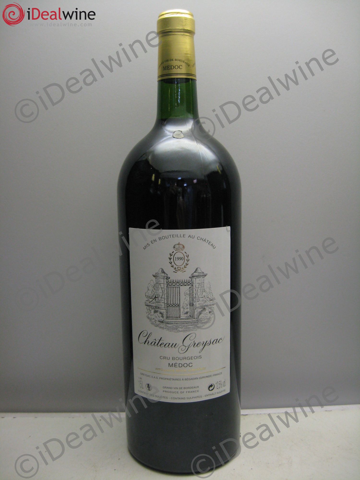 Château Greysac Cru Bourgeois 1990 - Lot de 1 magnum - 0