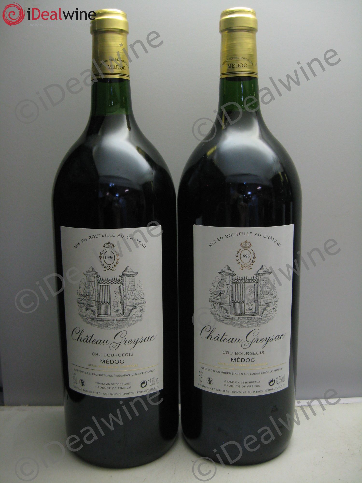 Château Greysac Cru Bourgeois 1996 - Lot de 2 magnums - 0
