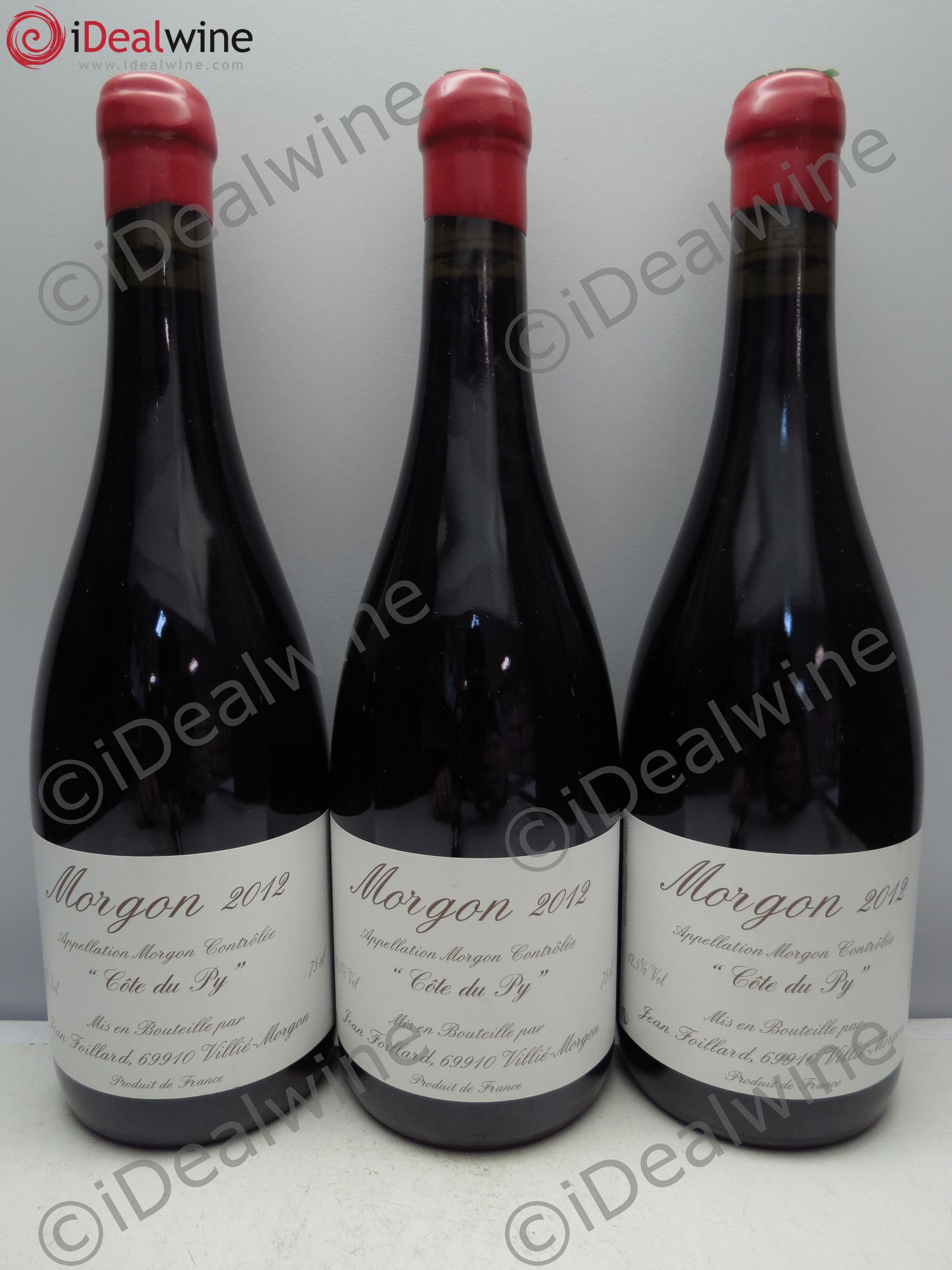 Morgon Côte du Py Jean Foillard 140318 - ADL 2012 - Lot de 3 bouteilles - 0