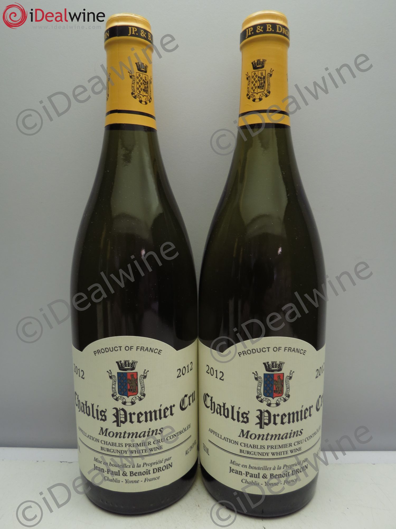 Chablis 1er Cru Montmains Jp. & B. Droin 2012 - Posten von 2 Flaschen - 0