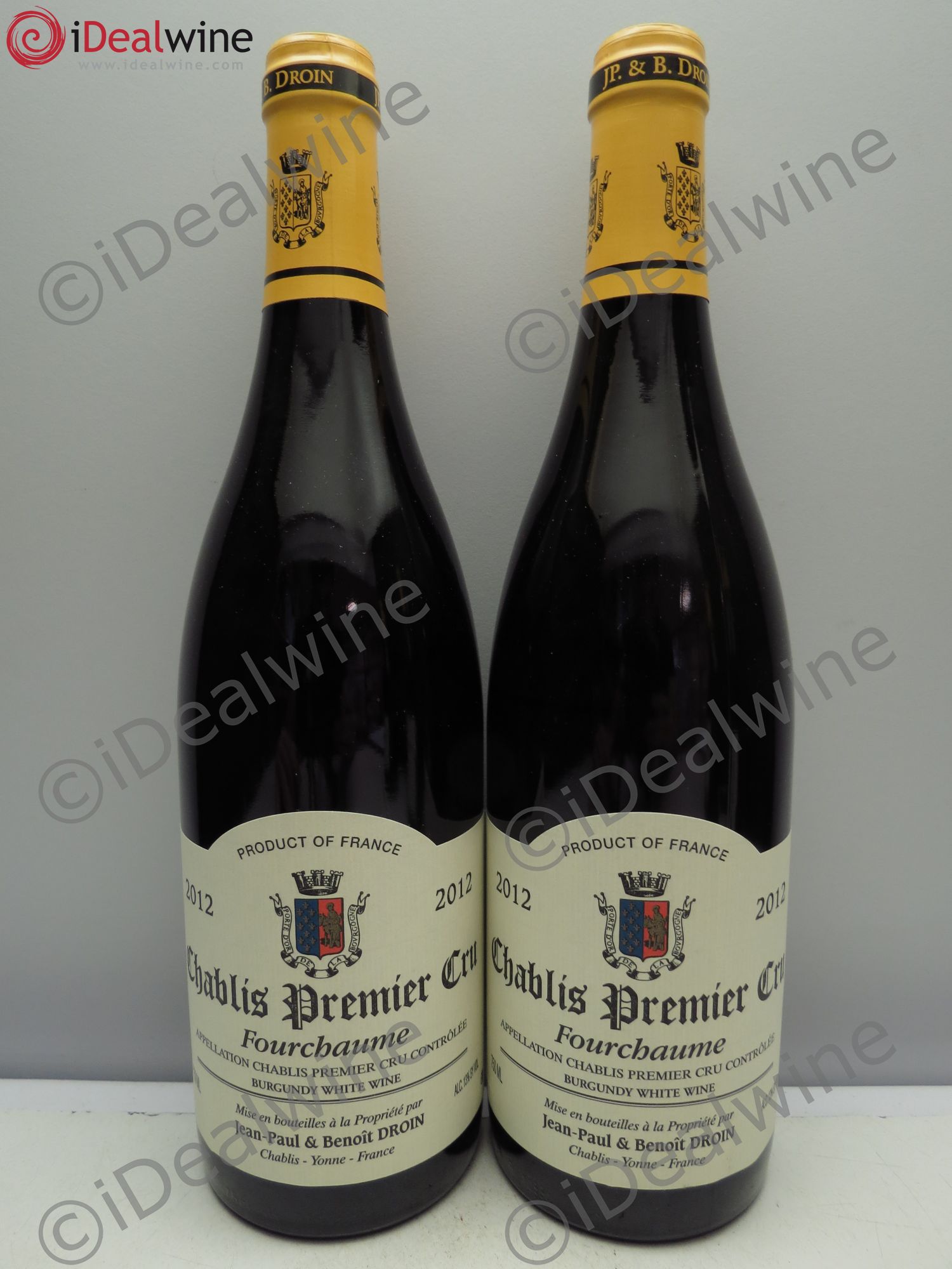 Chablis 1er Cru Fourchaume Jp. & B. Droin 2012 - Posten von 2 Flaschen - 0