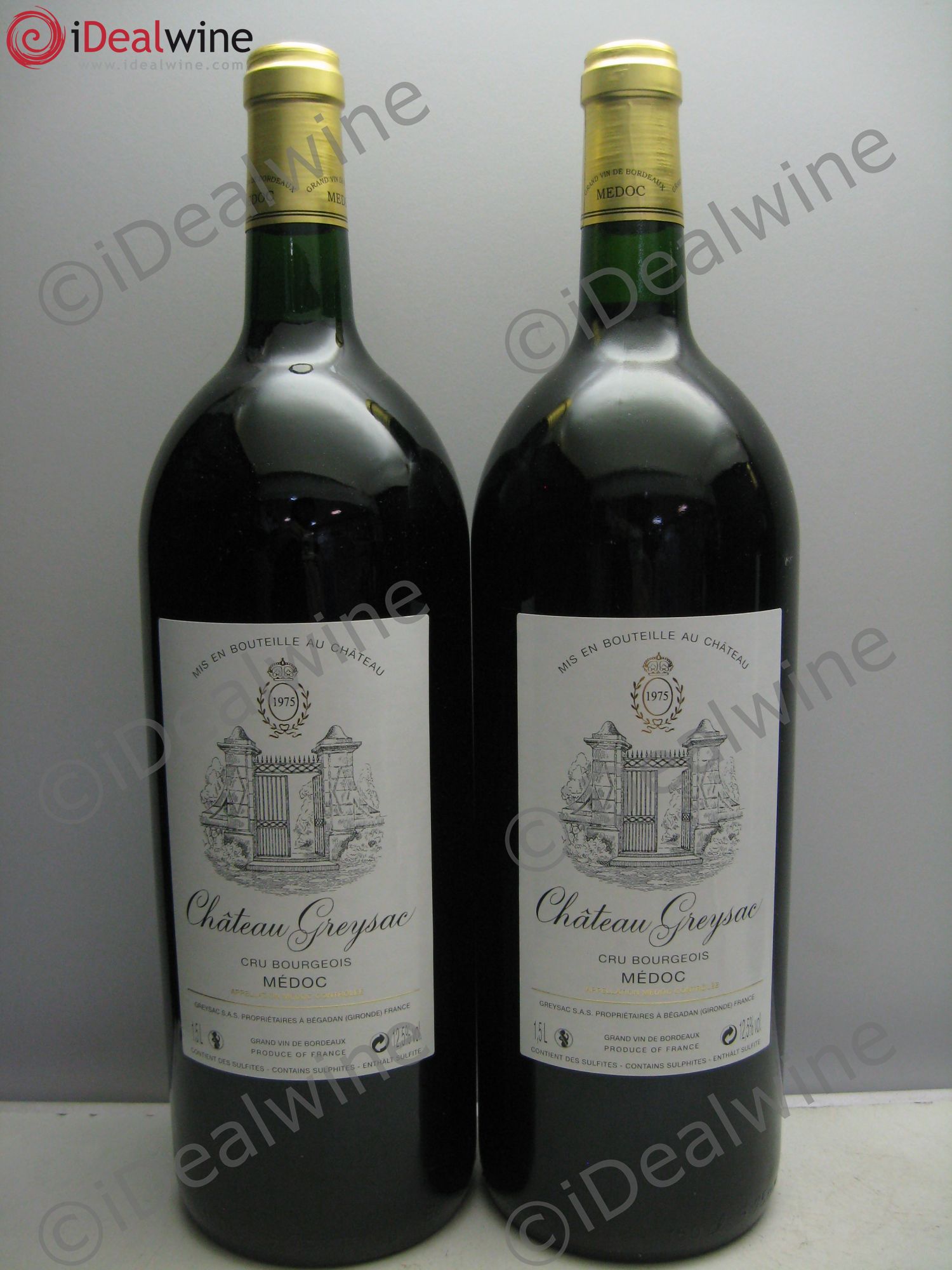 Château Greysac Cru Bourgeois 1975 - Lot de 2 magnums - 0