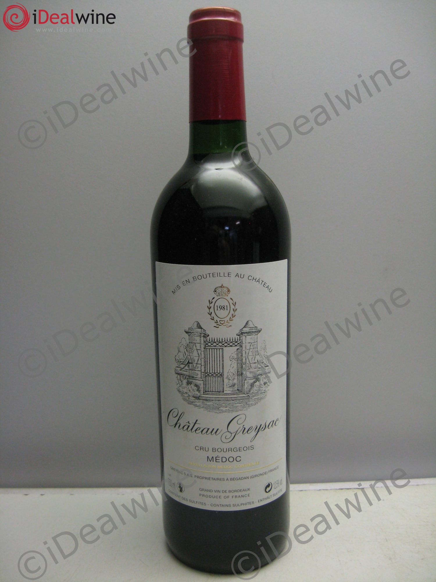 Château Greysac Cru Bourgeois 1981 - Lot de 1 bouteille - 0