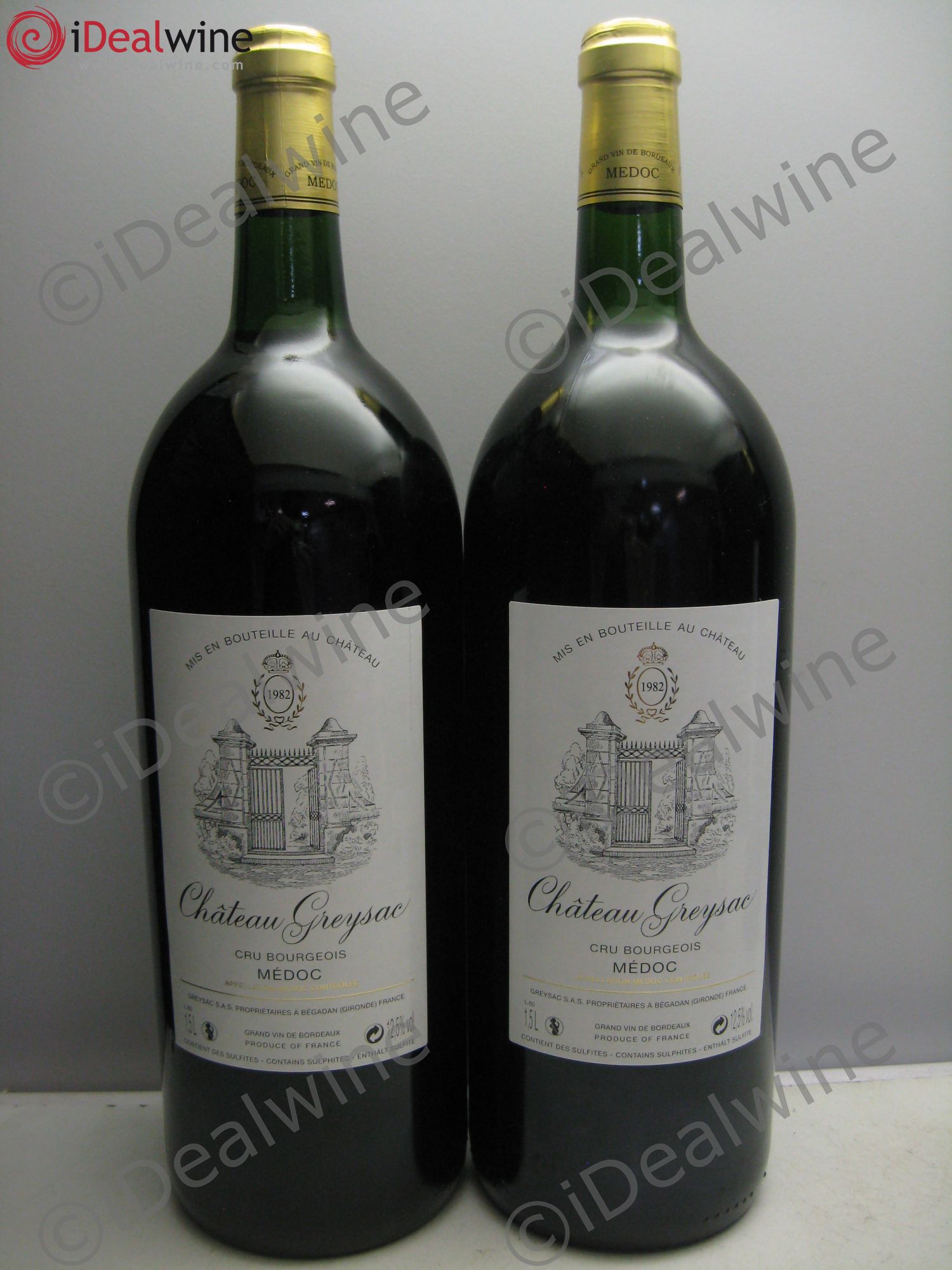 Château Greysac Cru Bourgeois 1982 - Lot de 2 magnums - 0