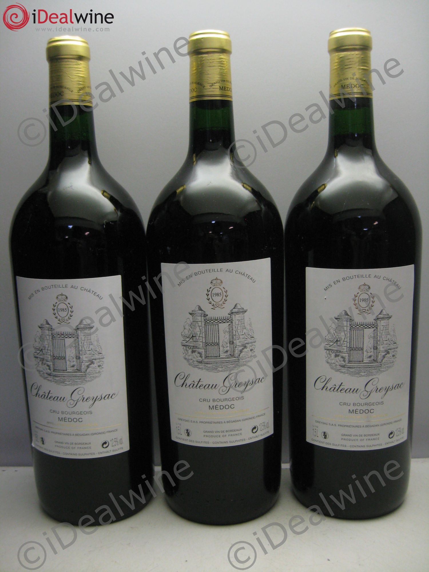 Château Greysac Cru Bourgeois LOT DE REMPLACEMENT SAINT MARTIN B3143340 1985 - Posten von 3 Magnum - 0