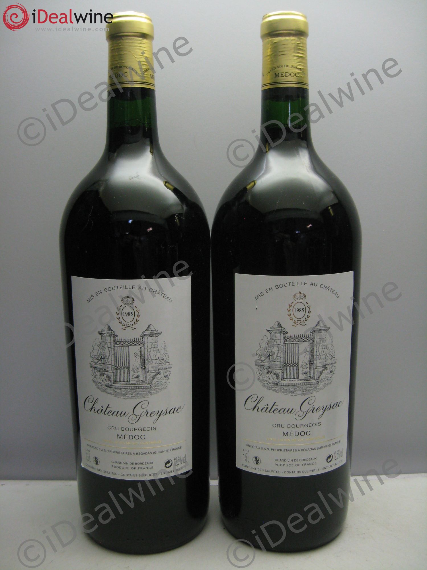 Château Greysac Cru Bourgeois 1985 - Lot de 2 magnums - 0