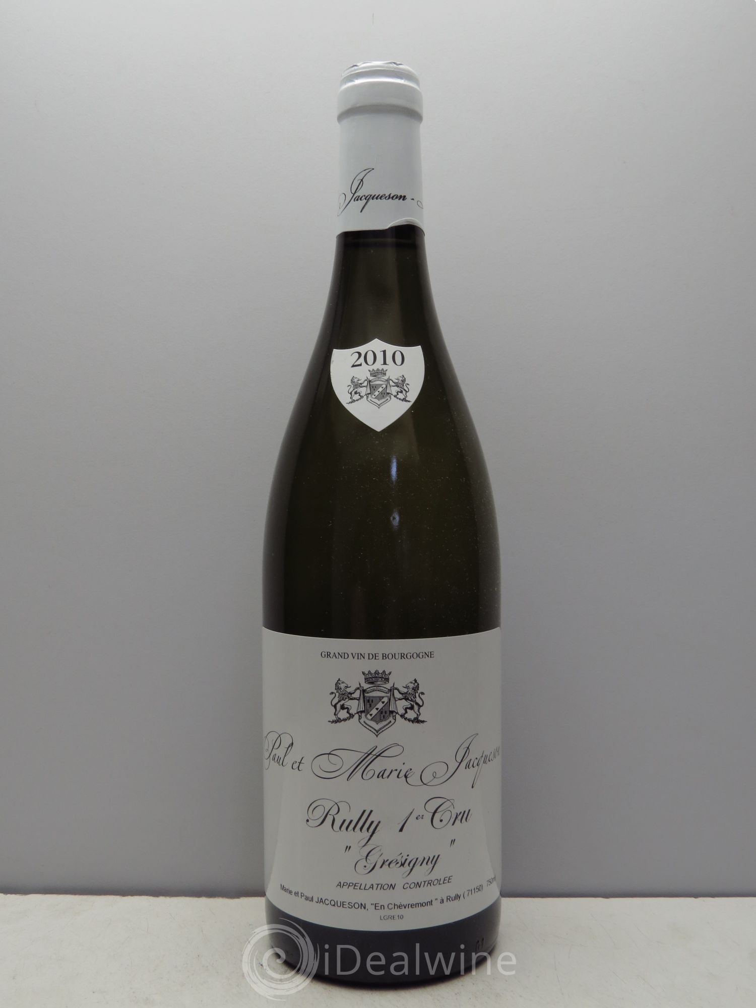 Rully 1er Cru Grésigny Paul & Marie Jacqueson 2010 - Lot de 1 bouteille - 0