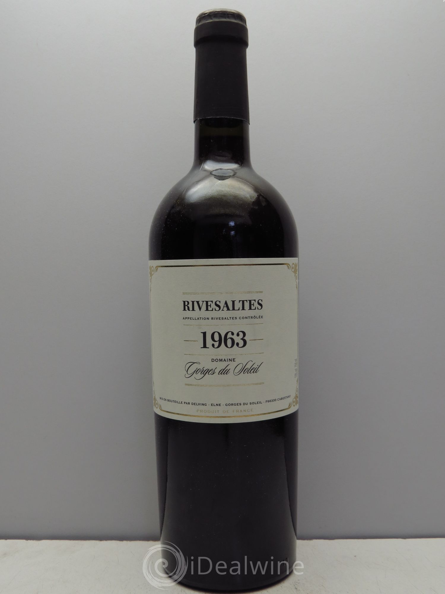 Rivesaltes Gorges du Soleil (Domaine) 1963 - Lot de 1 bouteille - 0