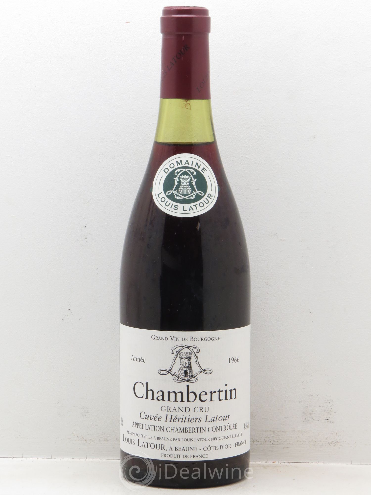 Chambertin Grand Cru Cuvée Héritiers Latour Louis Latour 1966 - Lot de 1 bouteille - 0