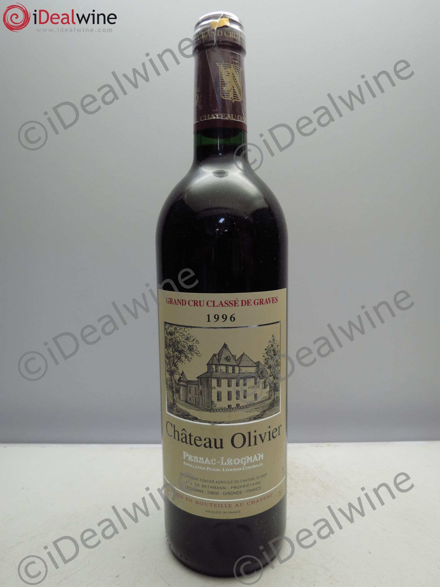 Château Olivier Cru Classé de Graves 1996 - Lot de 1 bouteille - 0
