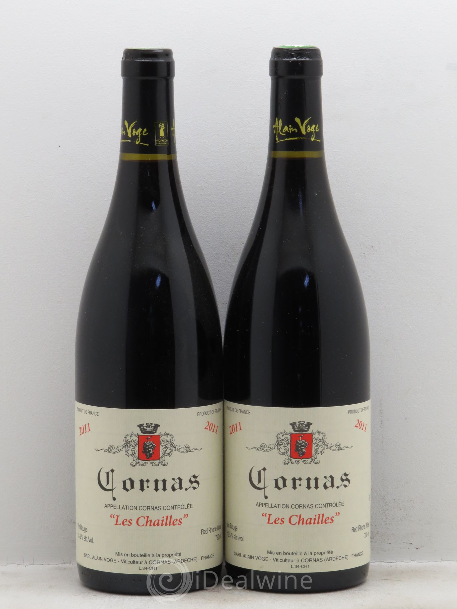 Cornas Les Chailles - Alain Voge 2011 - Posten von 2 Flaschen - 0