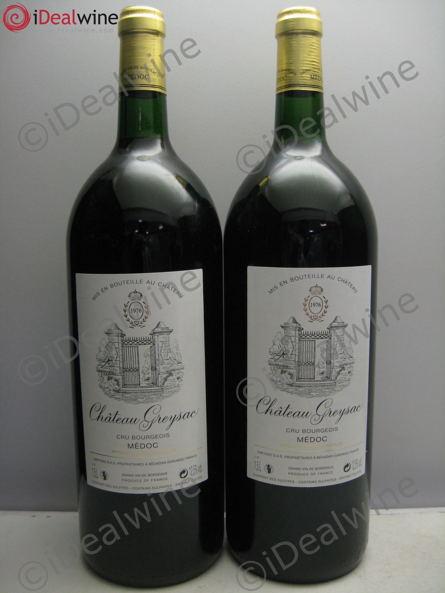 Château Greysac Cru Bourgeois 1976 - Lot de 2 magnums - 0