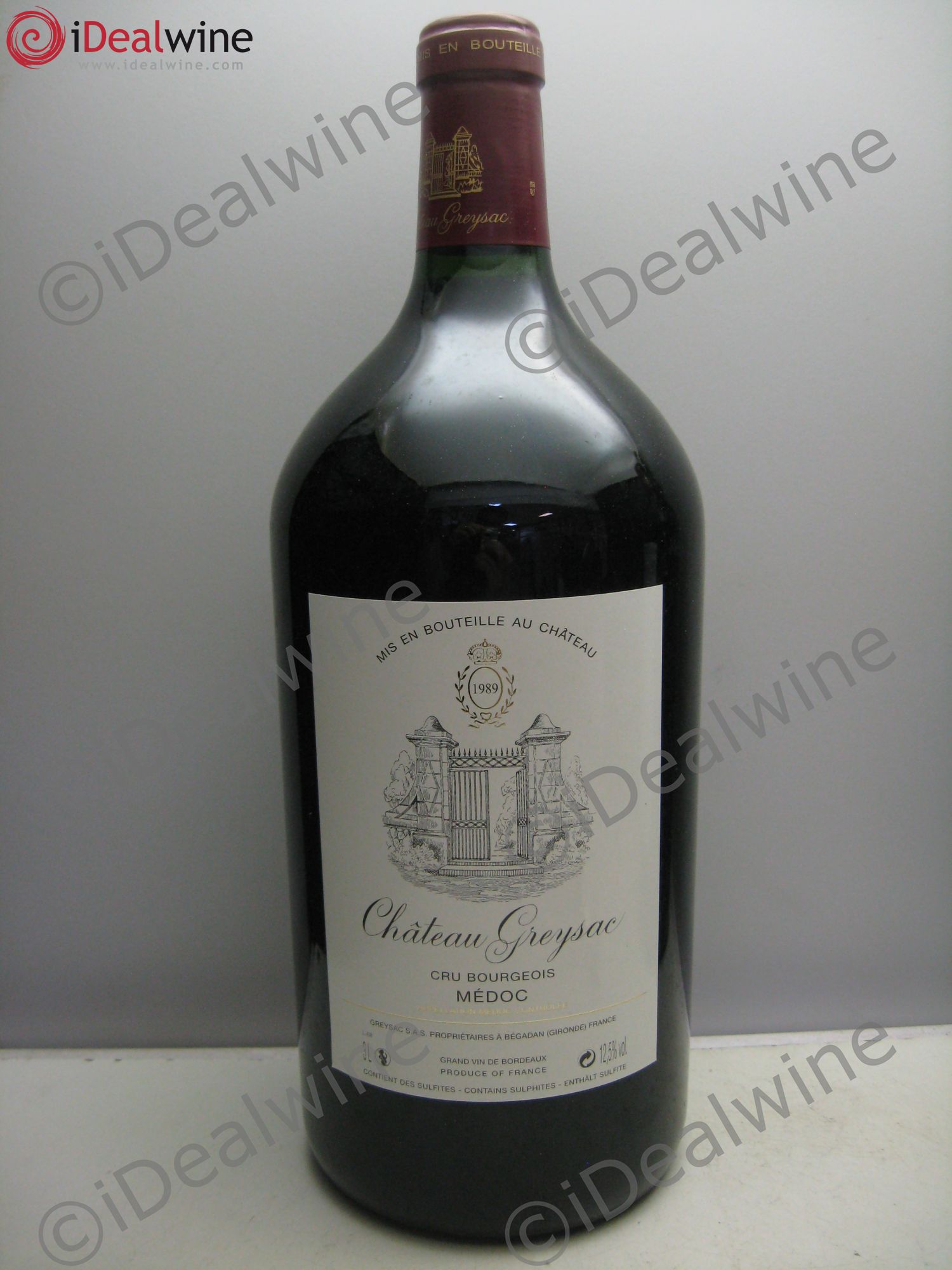 Château Greysac Cru Bourgeois 1989 - Lot de 1 double magnum - 0