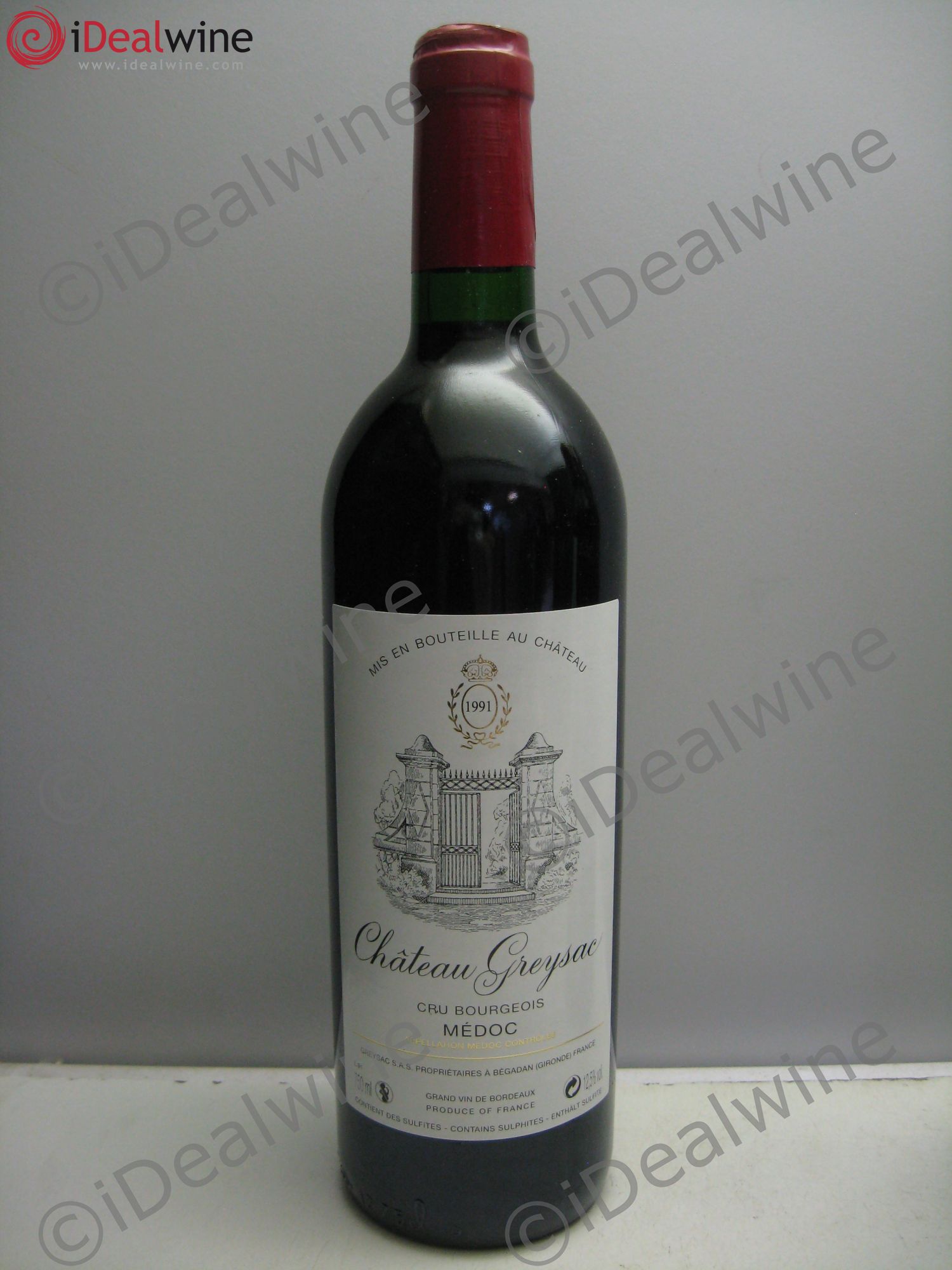 Château Greysac Cru Bourgeois 1991 - Lot de 1 bouteille - 0