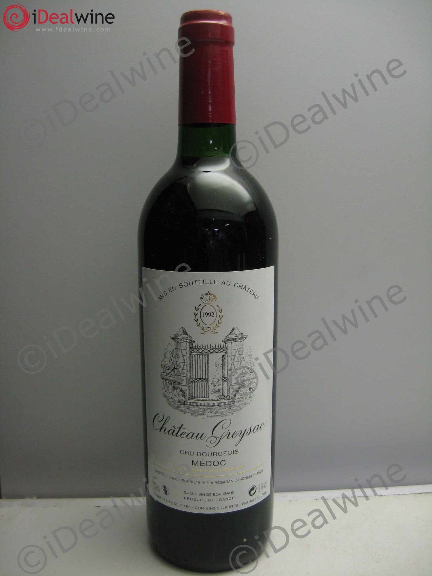 Château Greysac Cru Bourgeois 1992 - Lot de 1 bouteille - 0