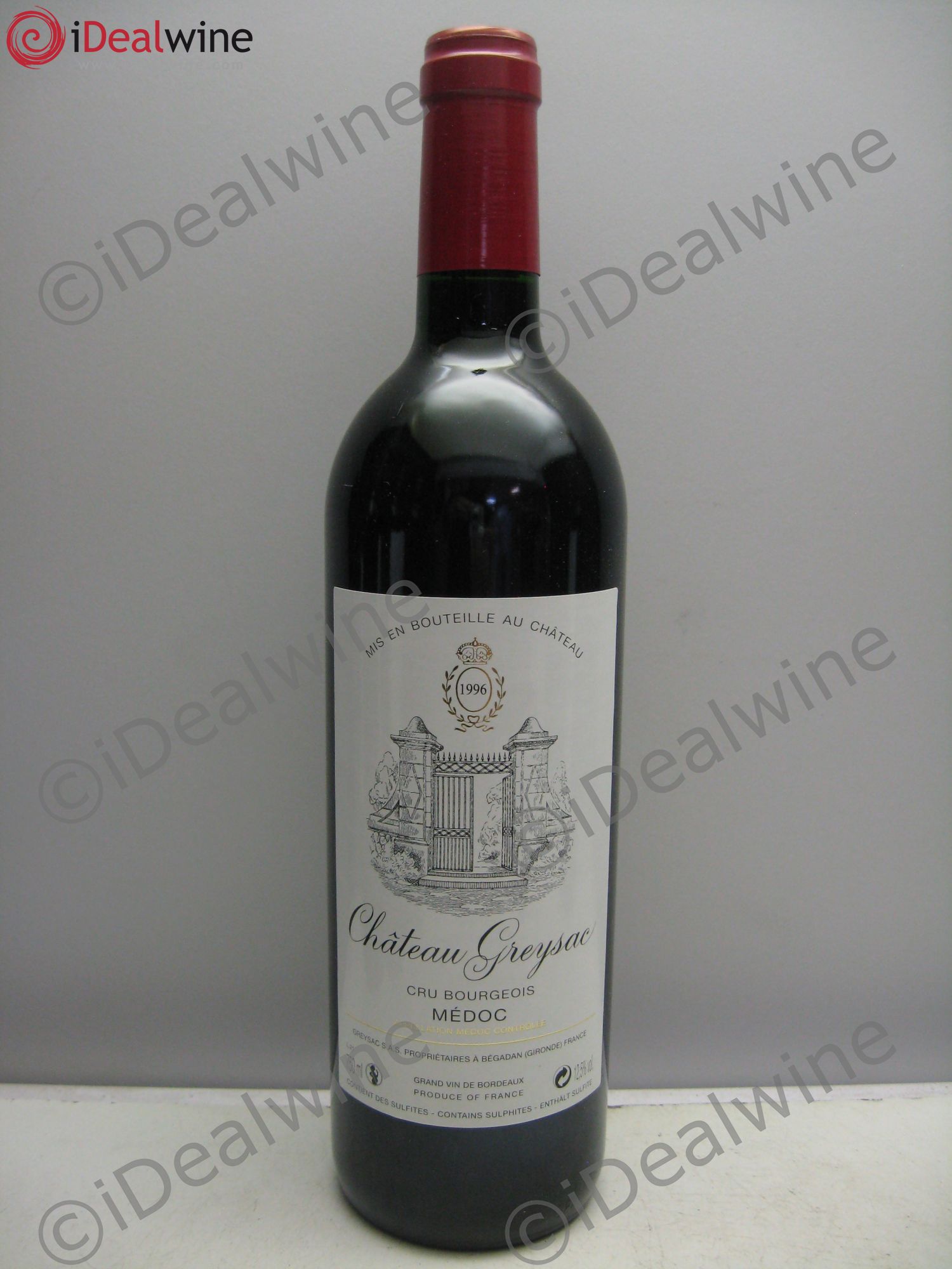 Château Greysac Cru Bourgeois 1996 - Lot de 1 bouteille - 0