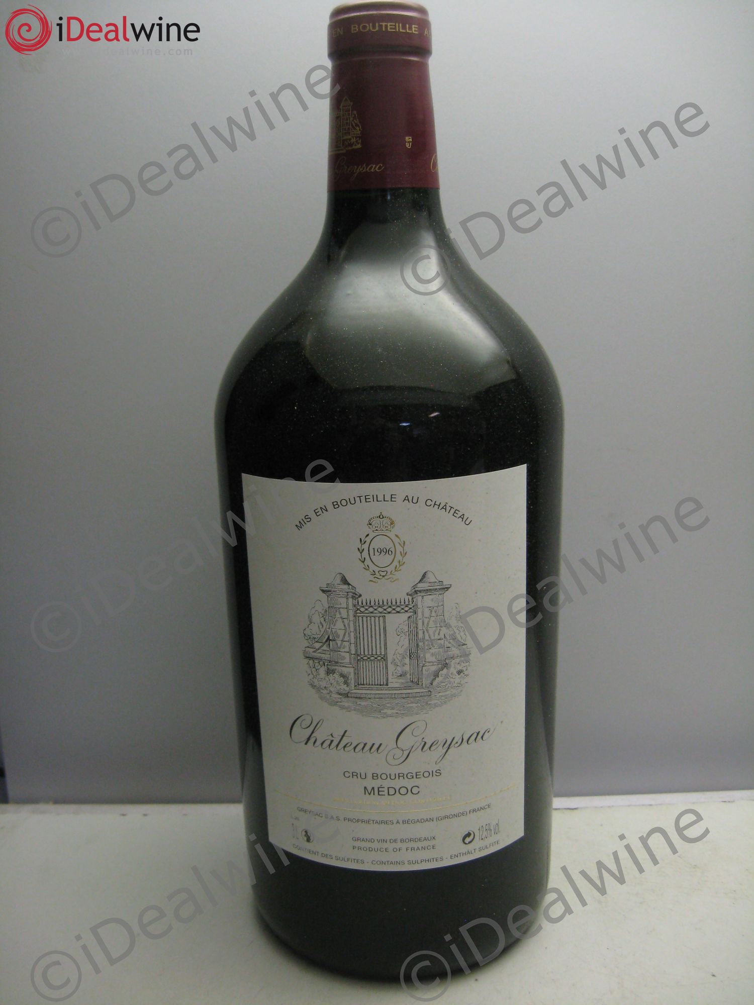 Château Greysac Cru Bourgeois 1996 - Lot de 1 double magnum - 0