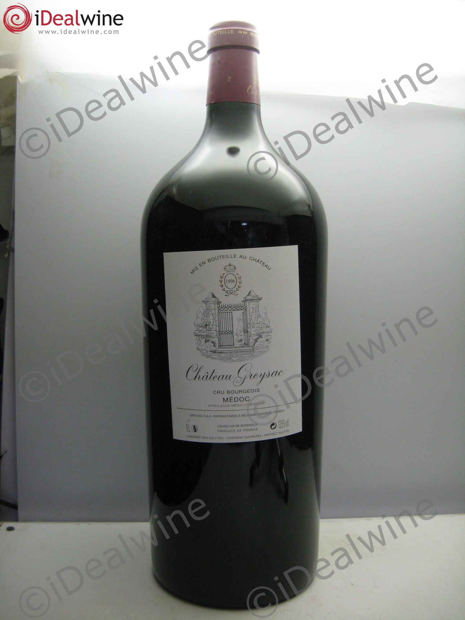 Château Greysac Cru Bourgeois 1996 - Lot de 1 impériale - 0