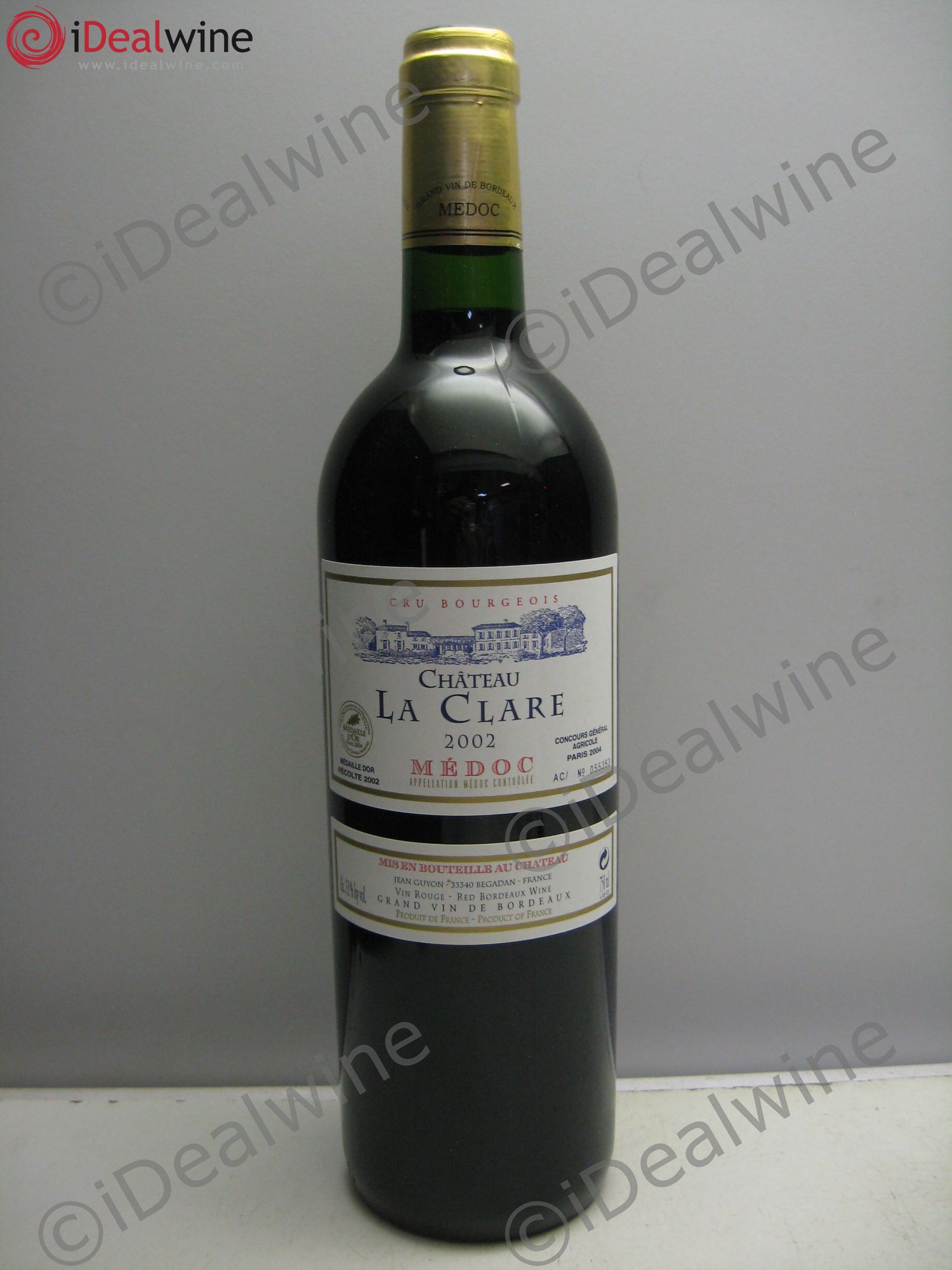 Médoc Château La Clare 2002 - Posten von 1 Flasche - 0
