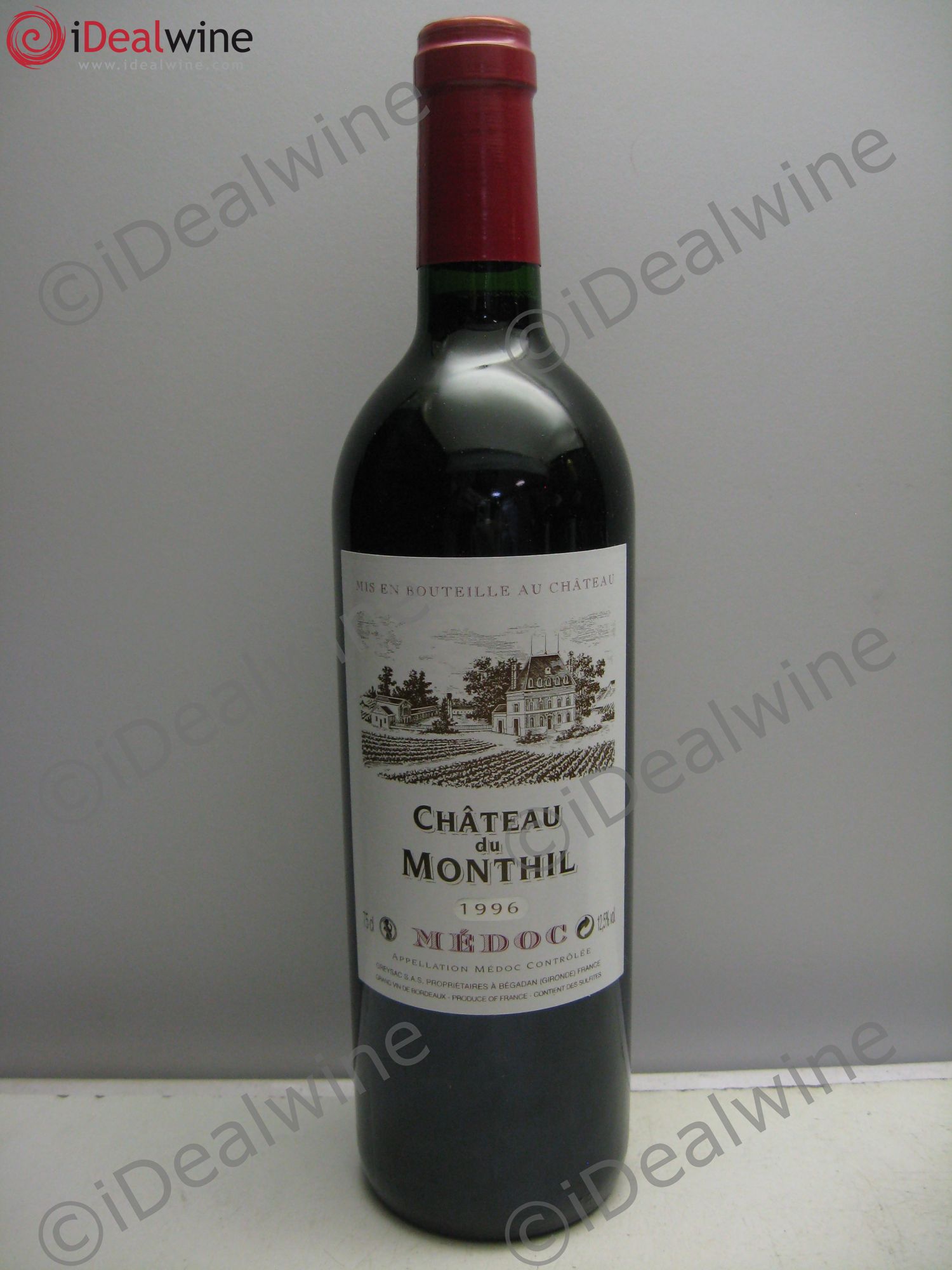 Château du Monthil Cru Bourgeois 1996 - Lot de 1 bouteille - 0
