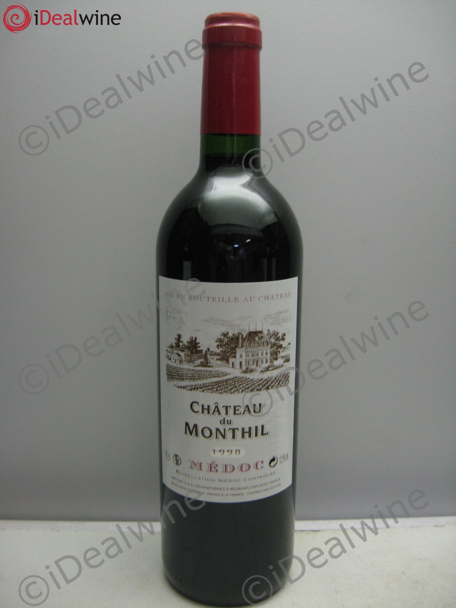Château du Monthil Cru Bourgeois 1998 - Lot de 1 bouteille - 0