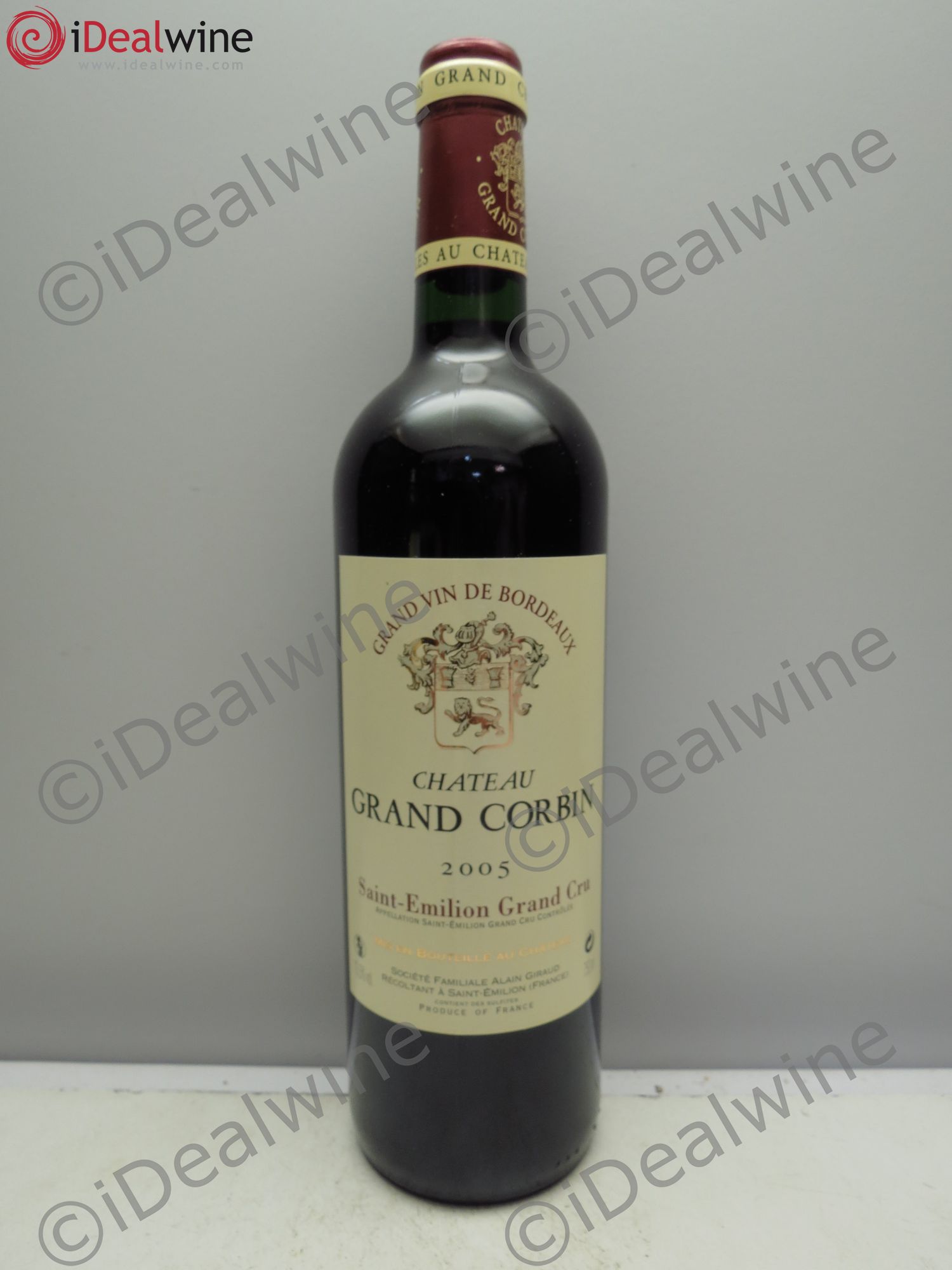 Château Grand Corbin Grand Cru Classé 2005 - Lot de 1 bouteille - 0