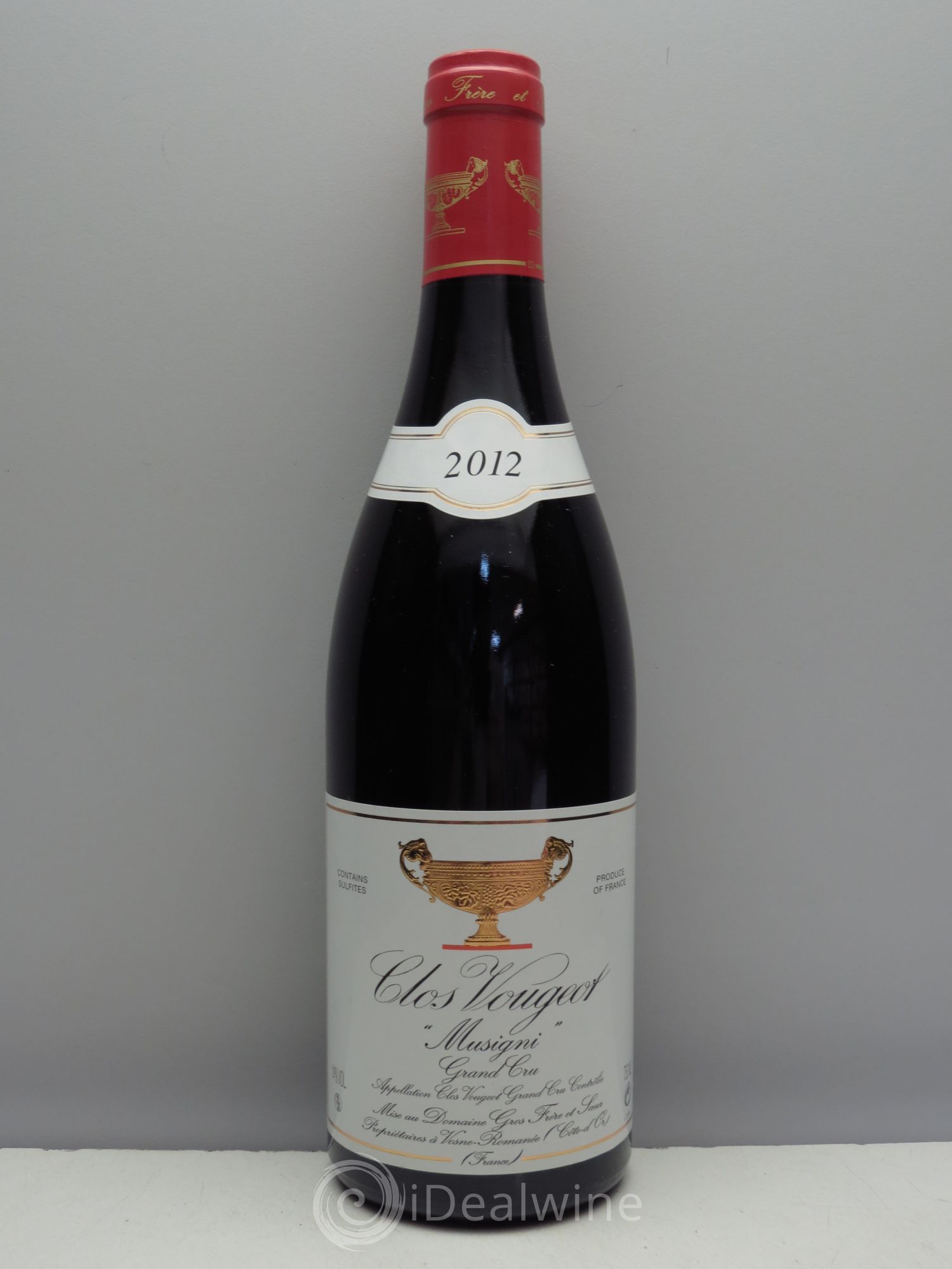 Clos de Vougeot Grand Cru Musigni Gros Frère & Soeur 2012 - Lot de 1 bouteille - 0