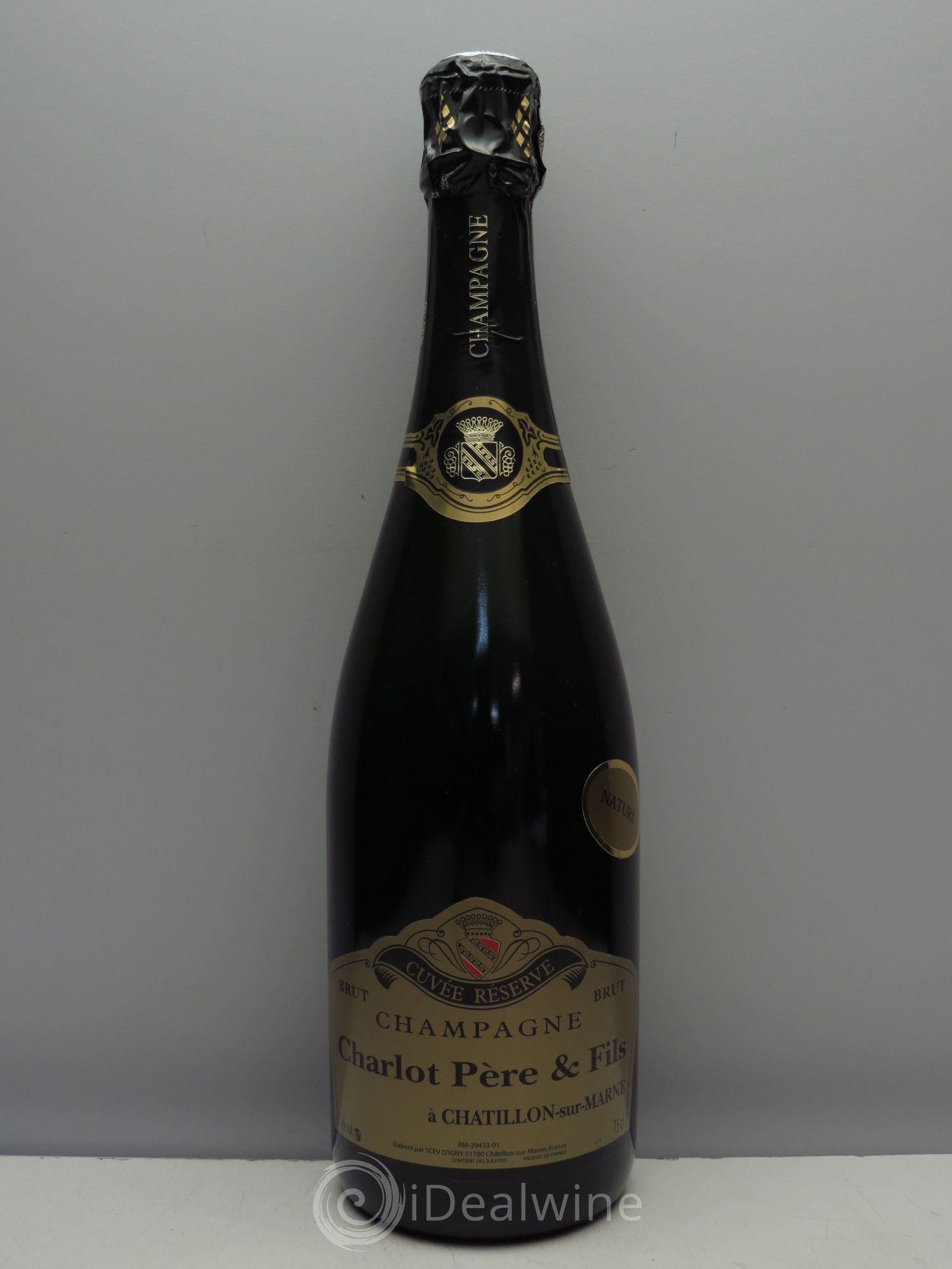 Champagne Charlot Brut Nature Cuvée Réserve - Lot of 1 bottle - 0