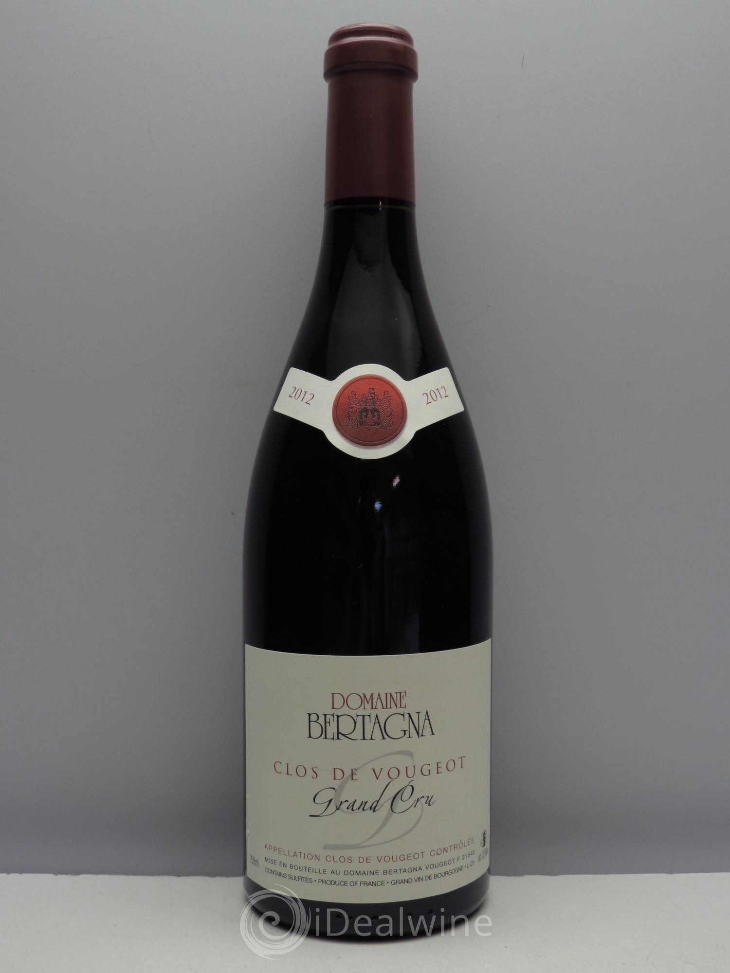 Clos de Vougeot Grand Cru Bertagna 2012 - Lot de 1 bouteille - 0