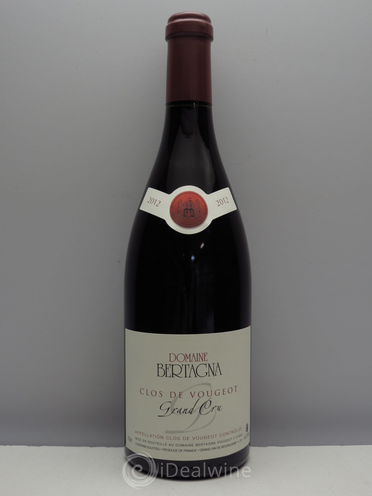 Clos de Vougeot Grand Cru Bertagna 2012 - Lot de 1 bouteille - 0