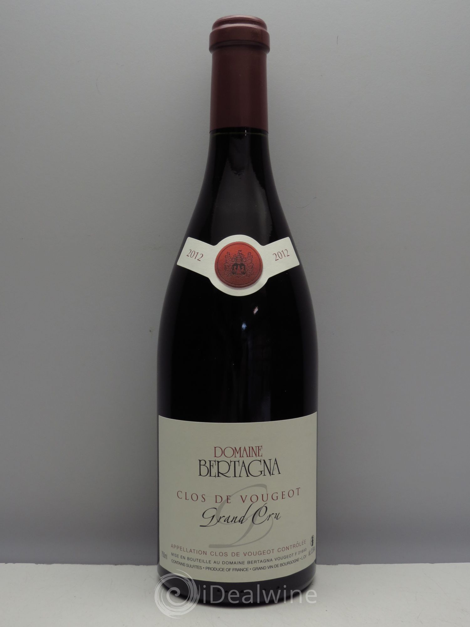 Clos de Vougeot Grand Cru Bertagna 2012 - Lot de 1 bouteille - 0