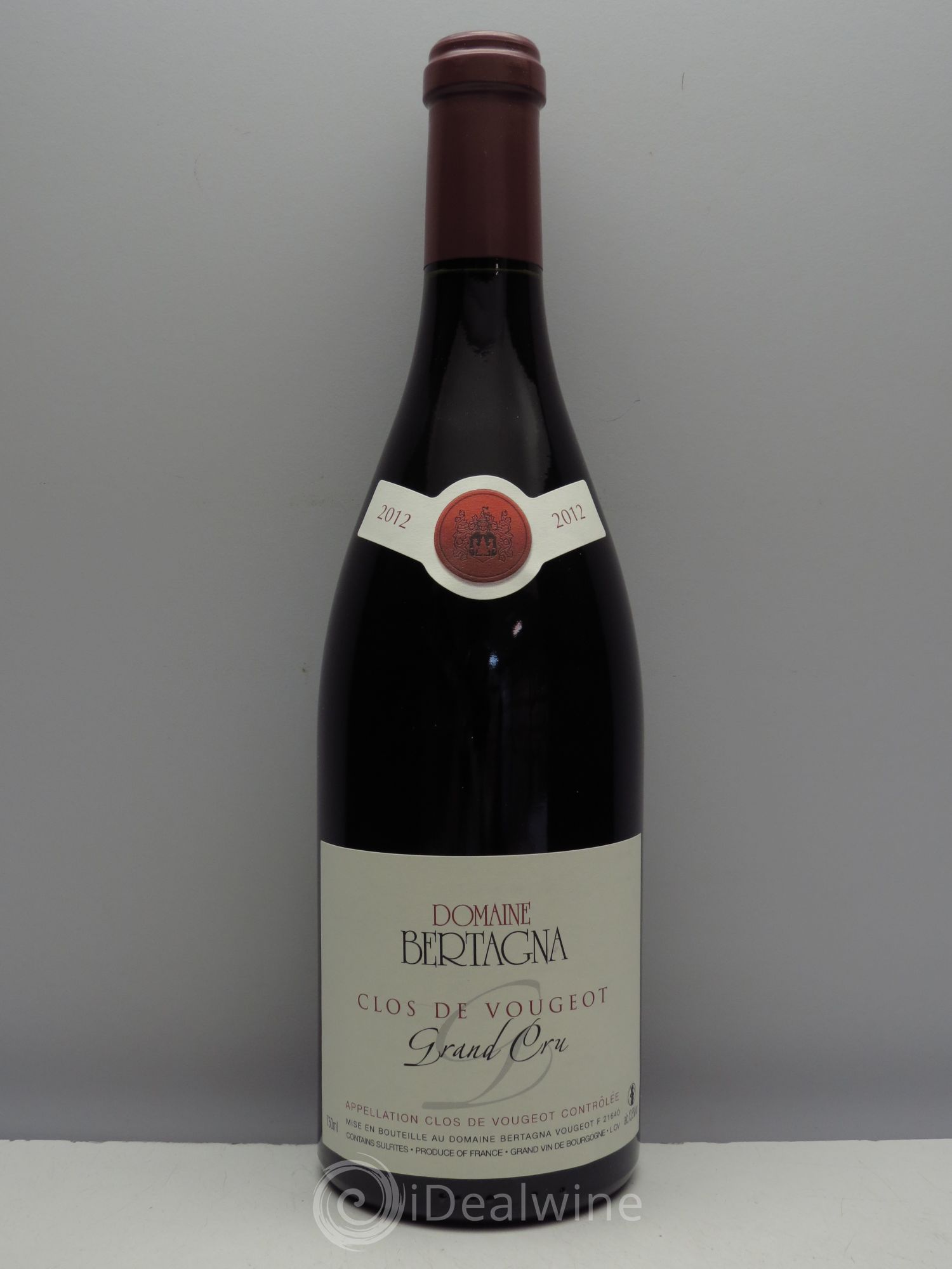 Clos de Vougeot Grand Cru Bertagna 2012 - Lot de 1 bouteille - 0