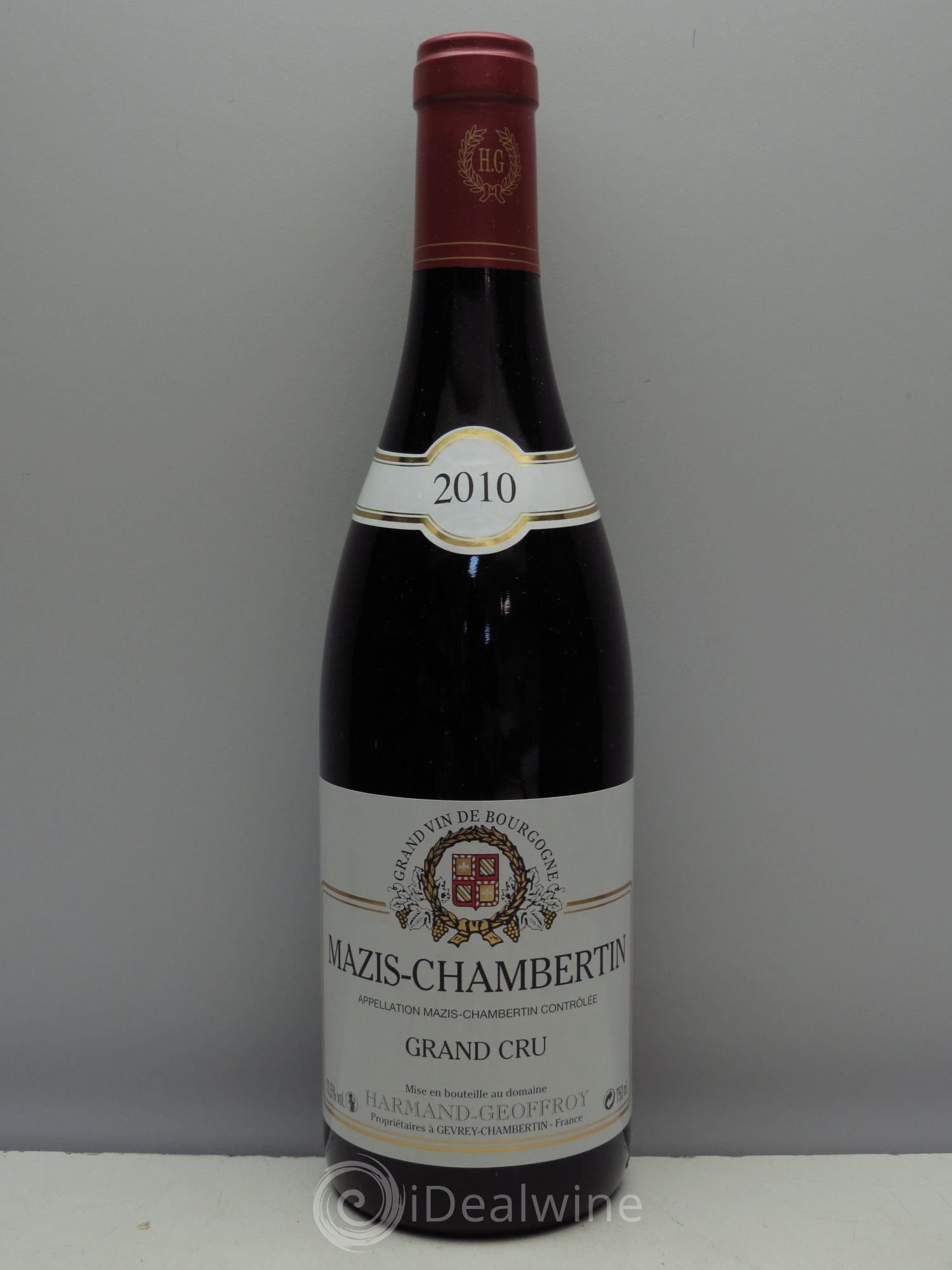 Mazis-Chambertin Grand Cru Domaine Harmand Geoffroy 2010 - Lot de 1 bouteille - 0
