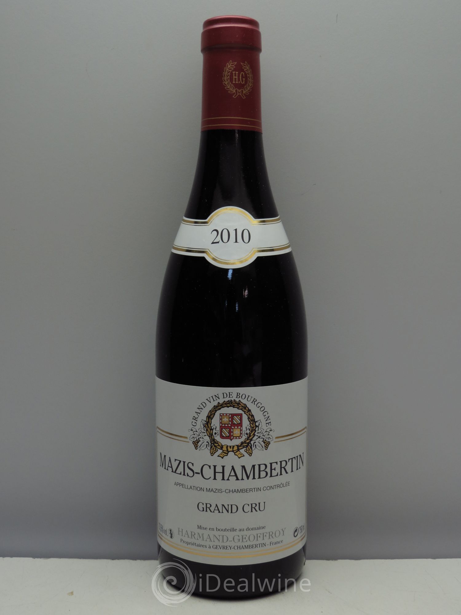 Mazis-Chambertin Grand Cru Domaine Harmand Geoffroy 2010 - Lot de 1 bouteille - 0